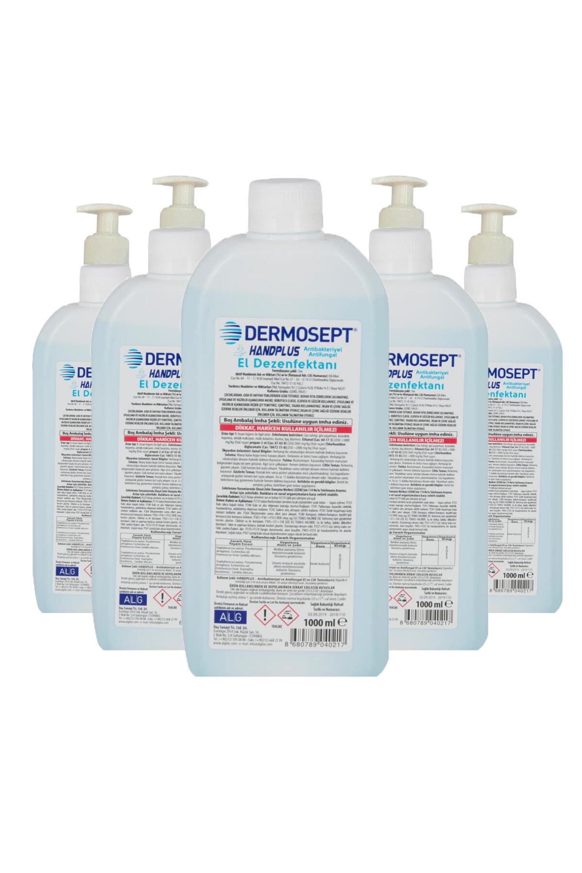 DERMOSEPT 2 Adet Pompalı 1000 ml Handplus El Ve Cilt Dezenfektanı  Sıvı