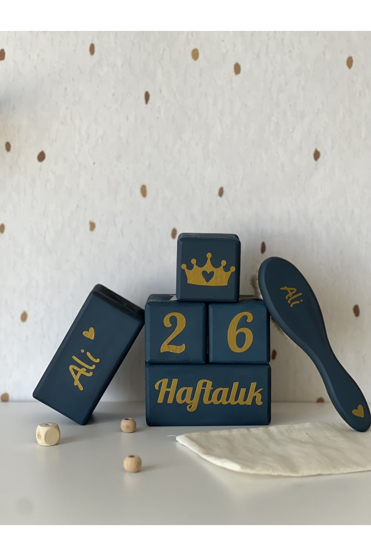İSİMLİ ANNE BEBEK ANI KÜPÜ SETİ GOLD YAZILI