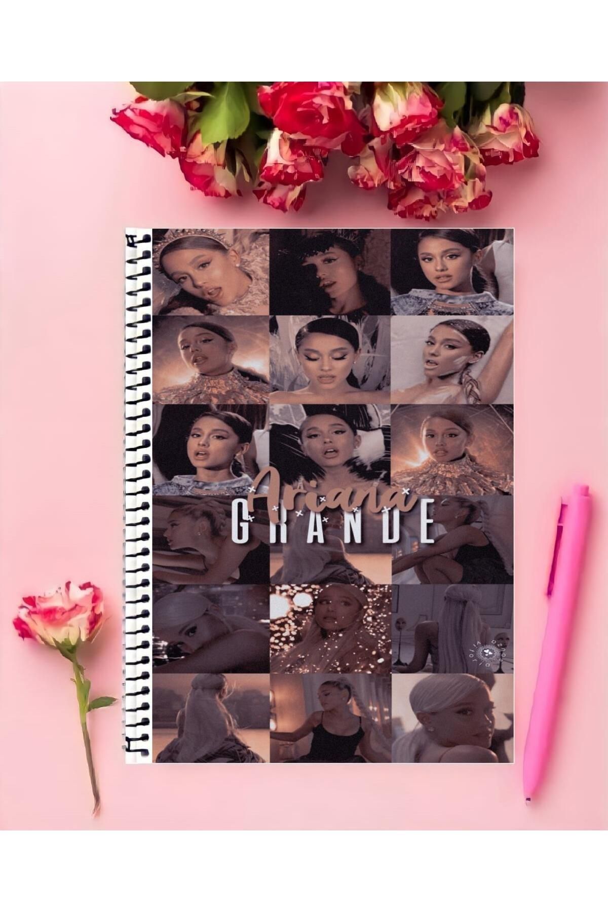 ROLLAS STORE-Ariana Grande Notebook 1 Piece Special Design A4 Size Medium Size Notebook with Wire 1