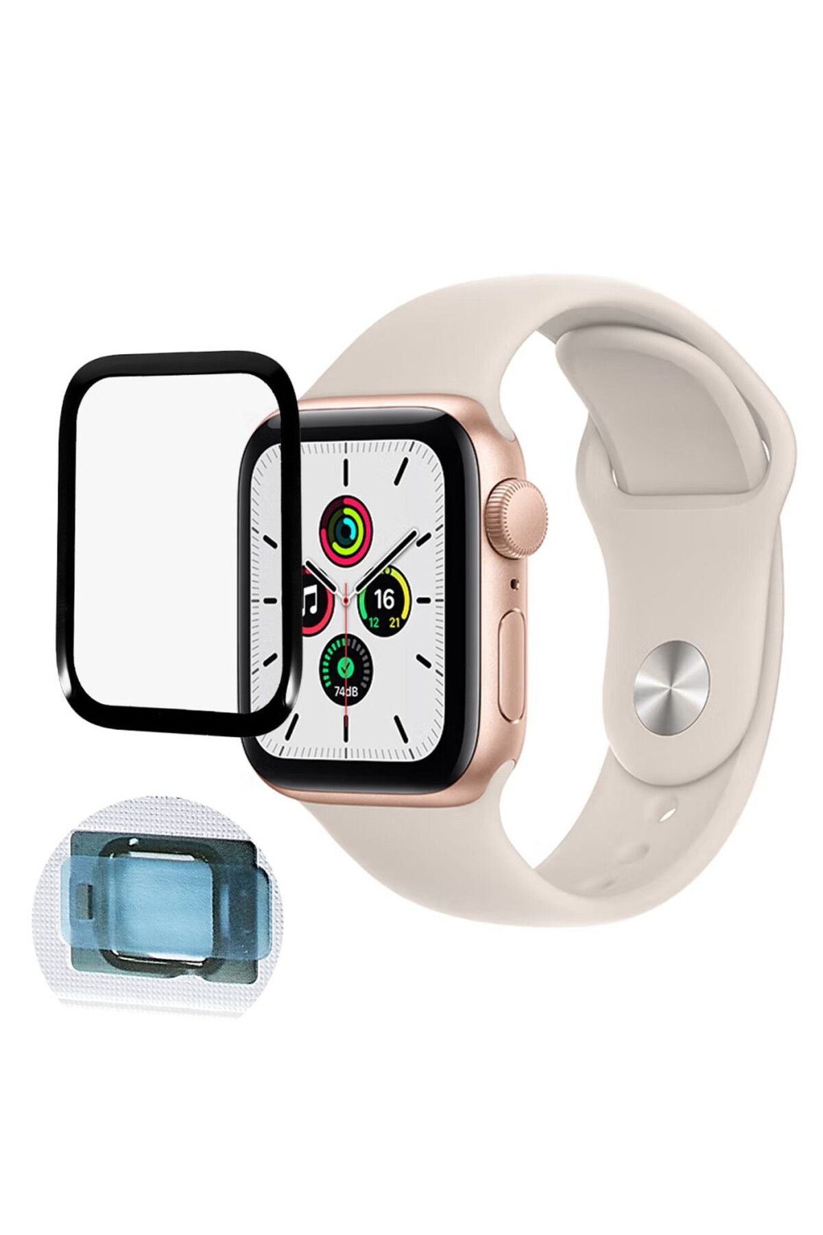 Miscase-Easy Installation Fully Covering Screen Protector with Automatic Alignment Compatible with Apple Watch 40mm 1