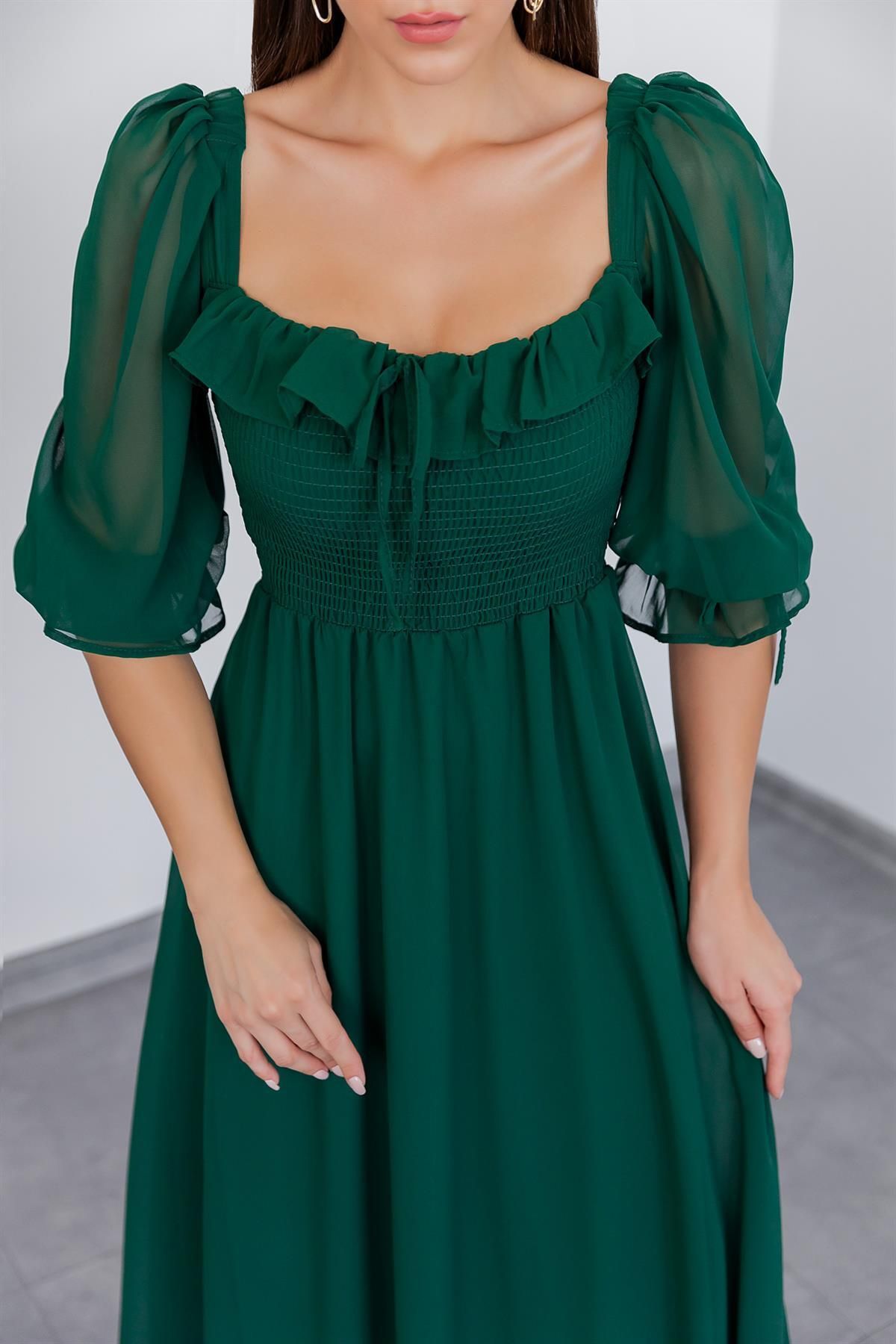 Emerald green chiffon 2025 fabric