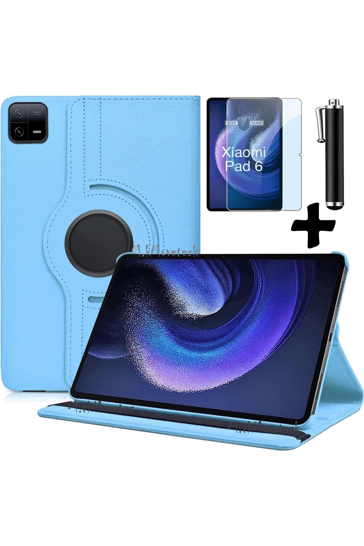 m.tk moveteck Xiaomi Pad 6 / Pad 6 Pro 11 Inch Case Smart Smart Sleep Mode  Stand Screen Glass Pen Set - Trendyol