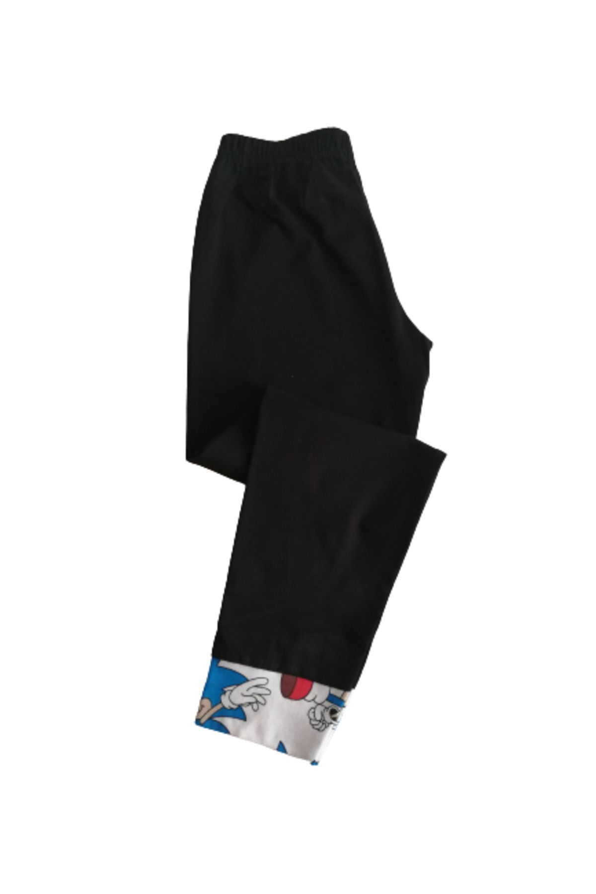 ÇİTO KİDS-Boy's Cotton Navy Blue Sonic Patterned Long Sleeve Pajama Set 3