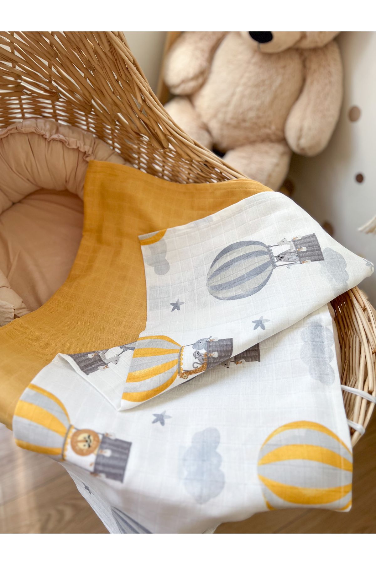 Grey and shop yellow baby blanket