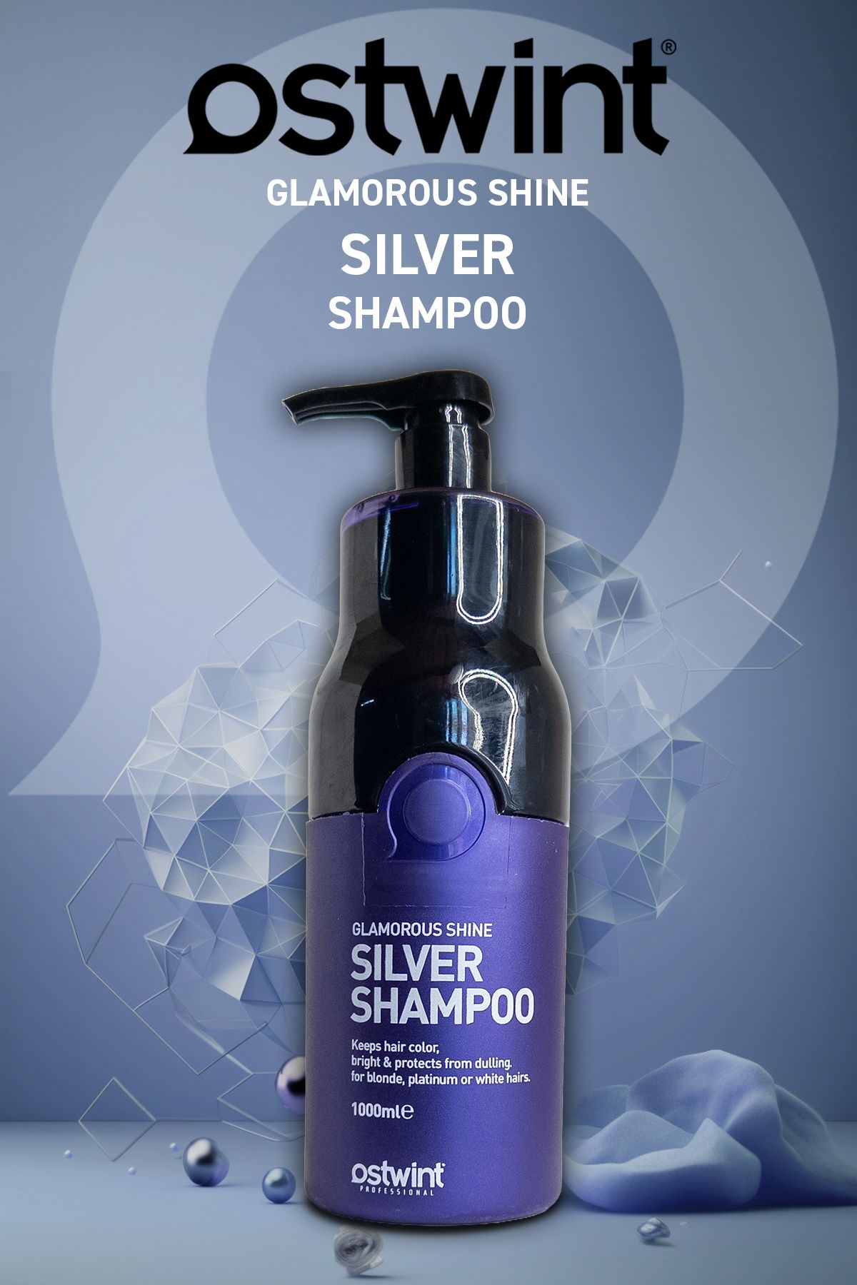 Silver Serisi Şampuan, Boyalı Saçlara Özel, Güçlendirici, Onarıcı, Yenileyici, 1000ml.