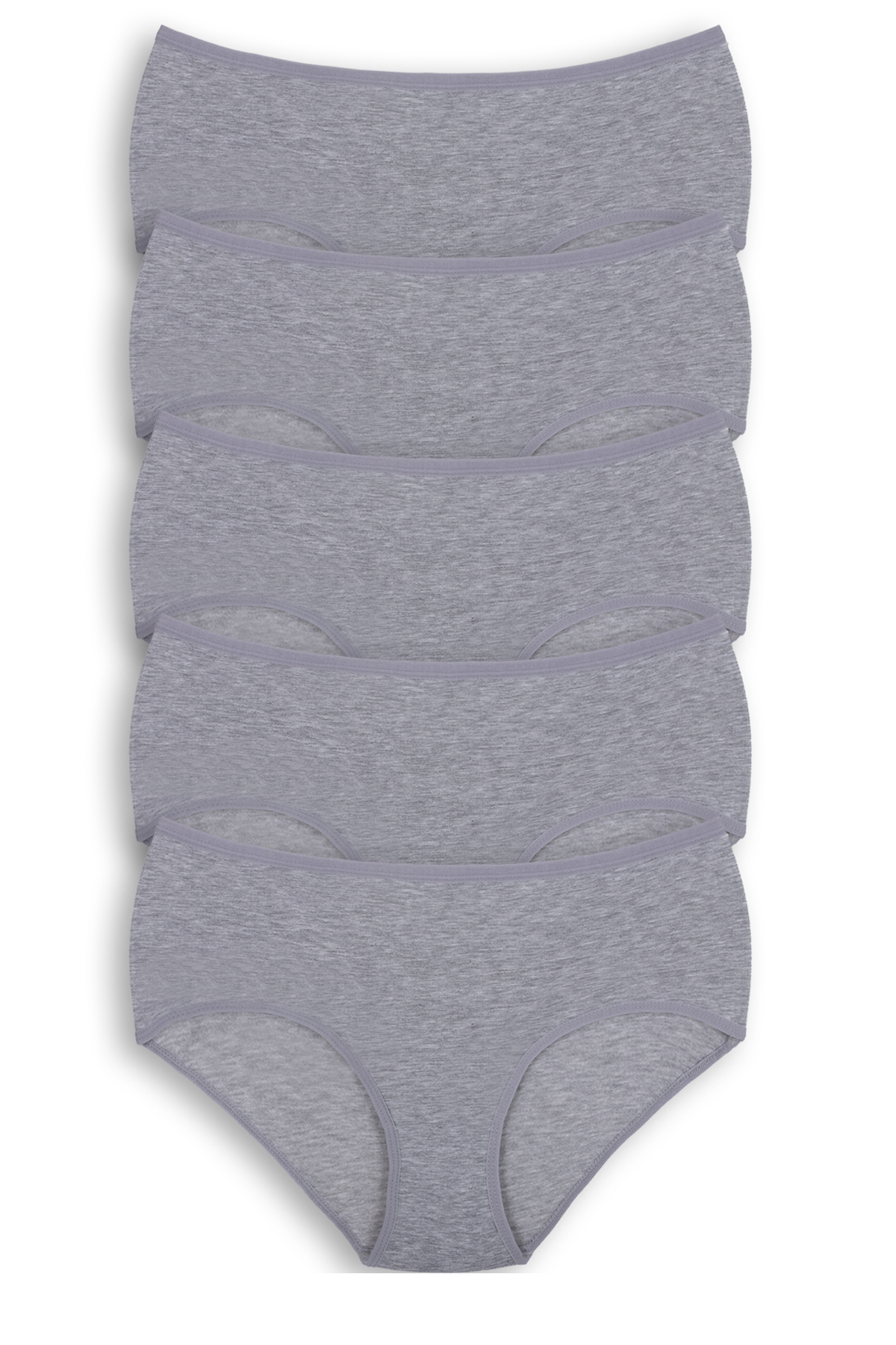 Humaone-Chiloți din bumbac cu tăietură largă din Lycra, gri, 5 piese Bt1-d33 1