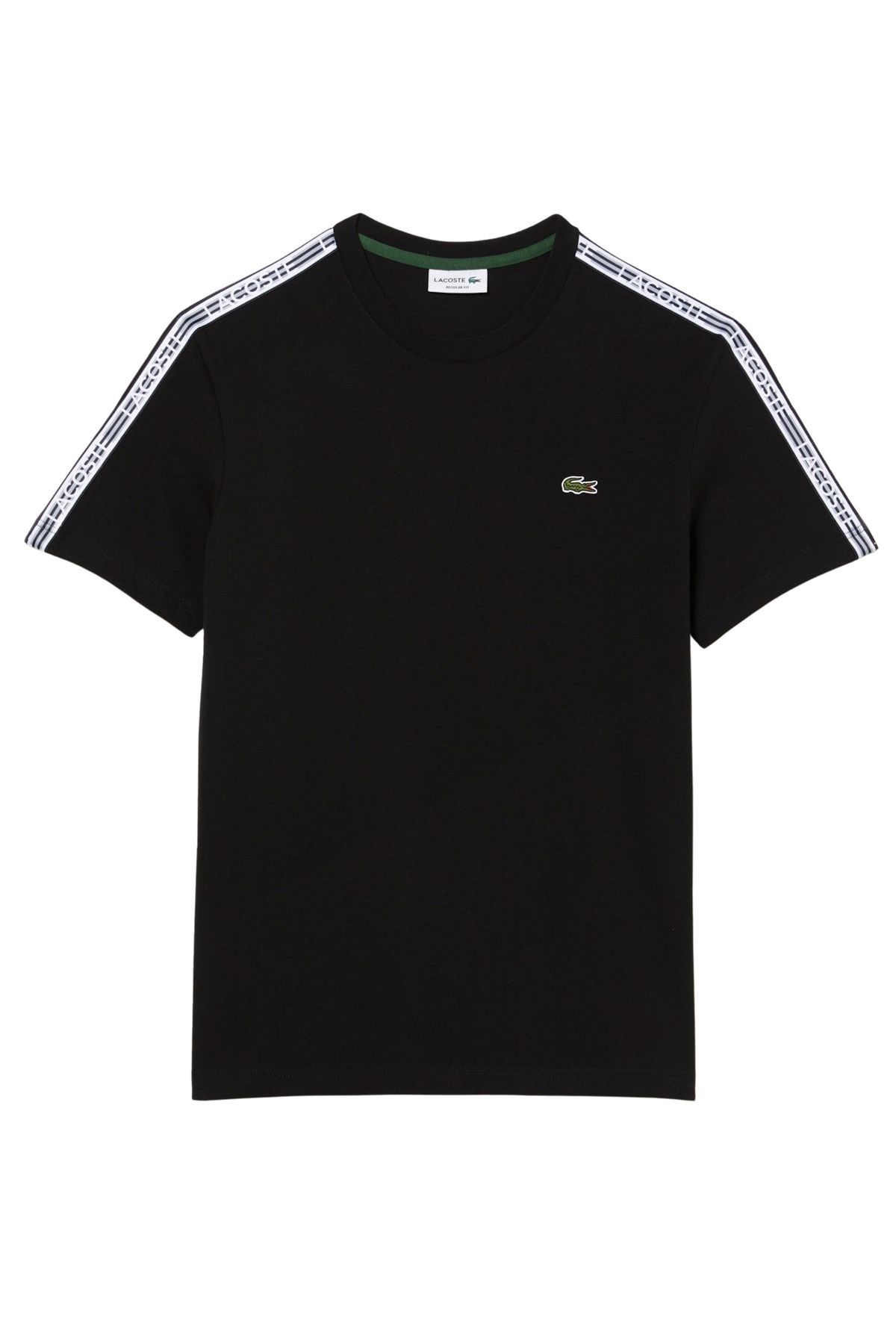 Trendyol Label-Tapes und gesticktem Kurzarmshirt - T-Shirt Rundhalsausschnitt, Logo mit Lacoste