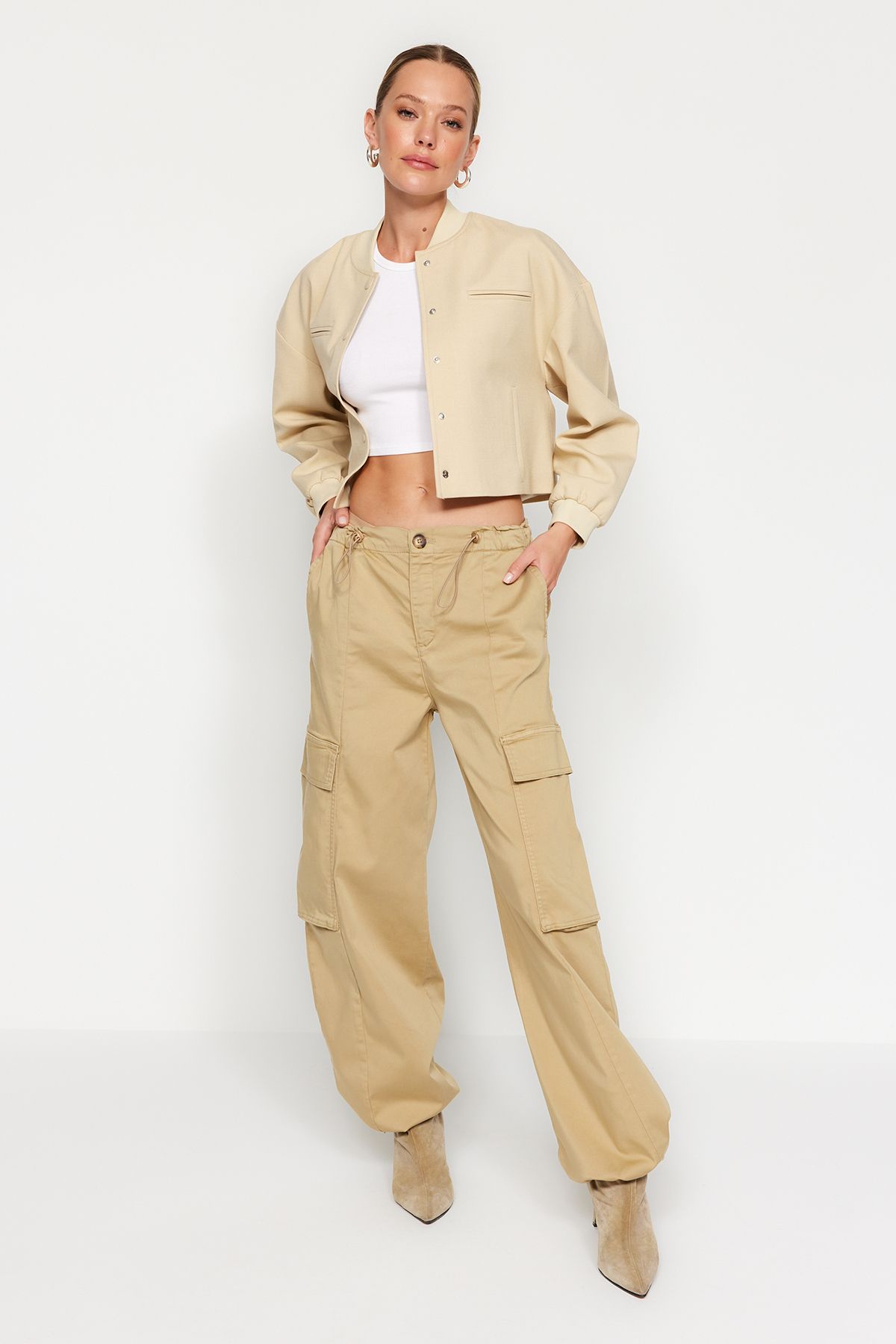 Beige cargo dress on sale