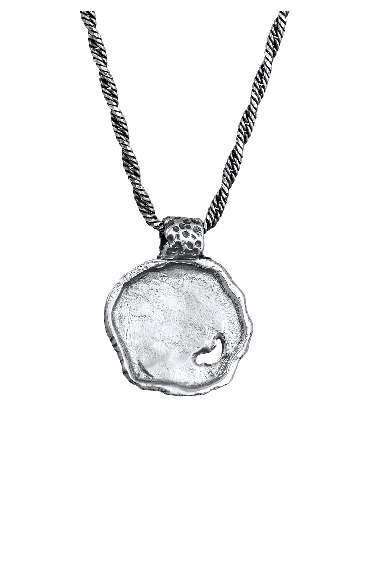 KUZZOI-Halskette Herren Münze Antik Kreuz Oxidiert 925 Silber 3