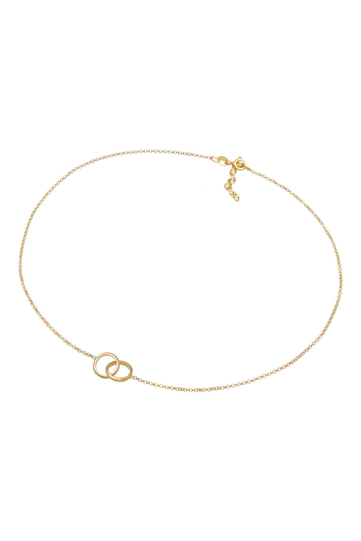 ELLI-Halskette Choker Ringe Kreis Minimal Trend 925 Silber 3