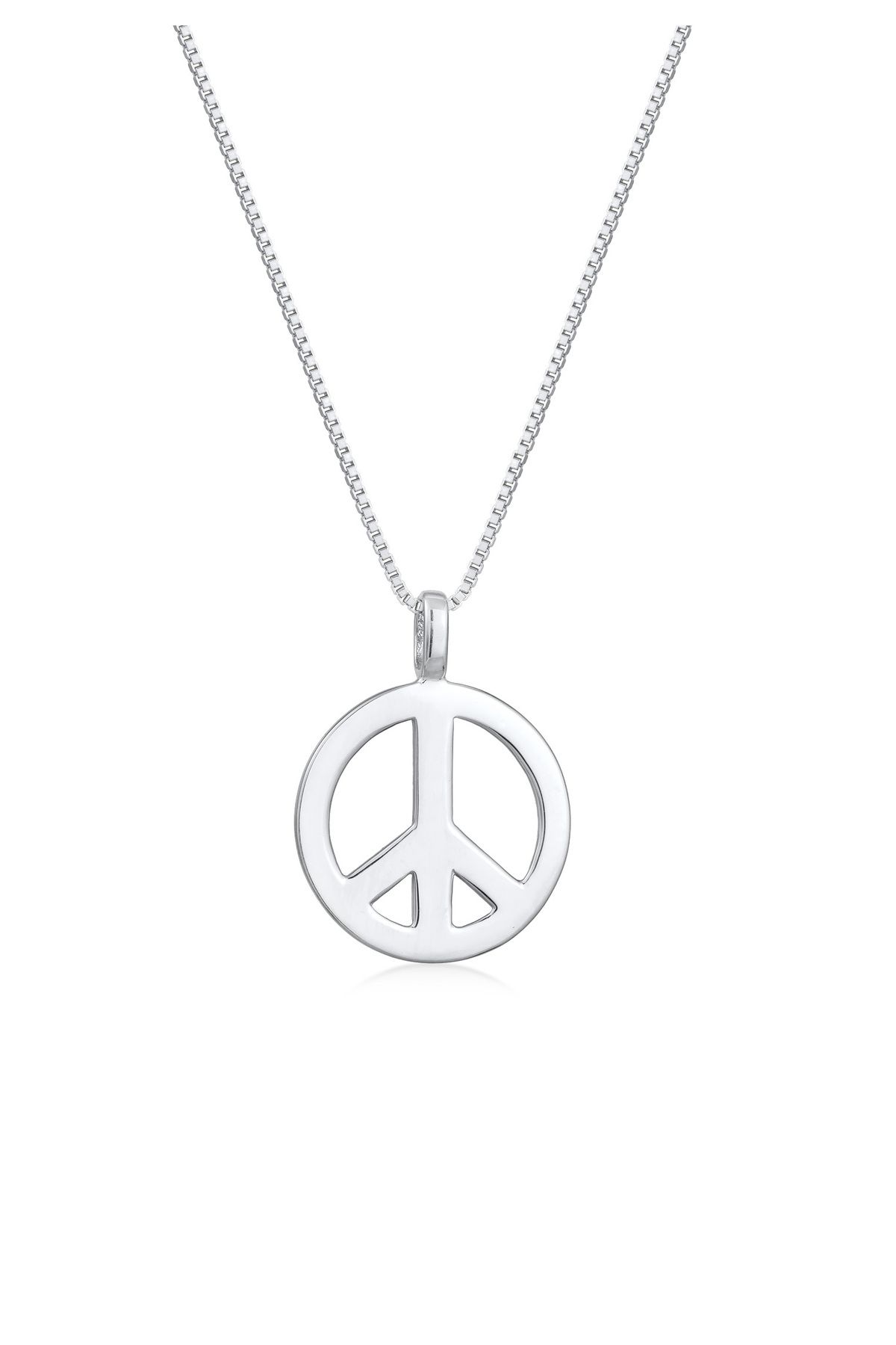KUZZOI Halskette Herren - 925 Trendyol Massiv Silber Frieden Peace