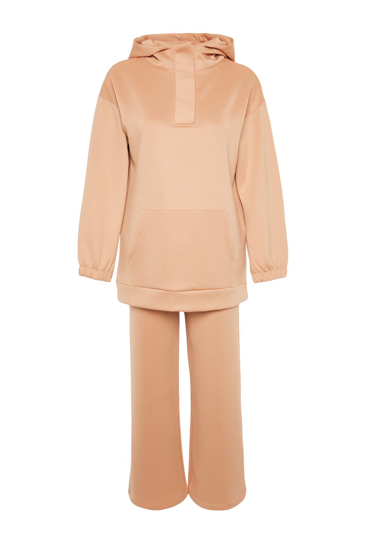 Trendyol Modest-طقم بدلة رياضية محبوكة بياقة الجمل وغطاء للرأس للغواص/الغوص TCTAW24EN00011 6