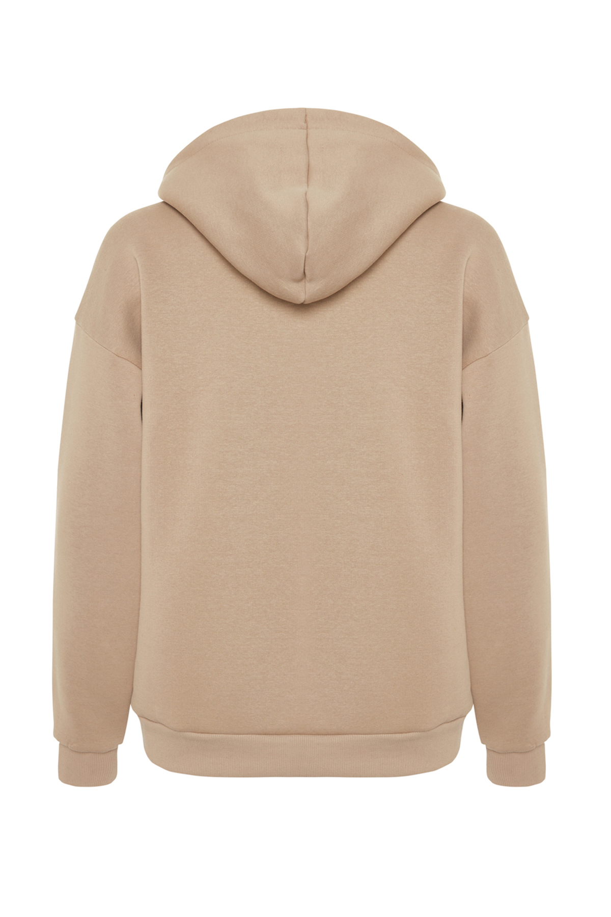 Trendyolmilla  Vizon Kalın İçi Polarlı Oversize/Geniş Kalıp Kapüşonlu Basic Örme Sweatshirt TWOAW24SW00103 - Görsel 10