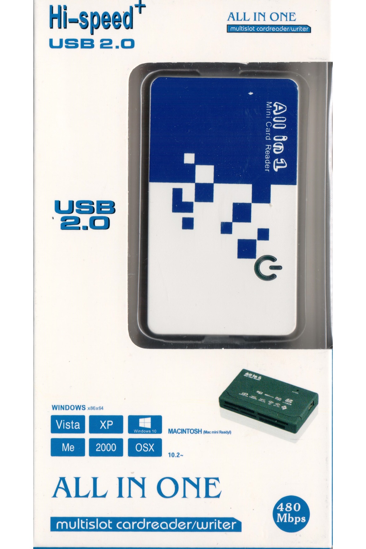 Hepsi Bir Arada Çoklu Kart Okuyucu USB 2.0 Compact Flash Card TF CF SD Mini SD SDHC MMC MS XD