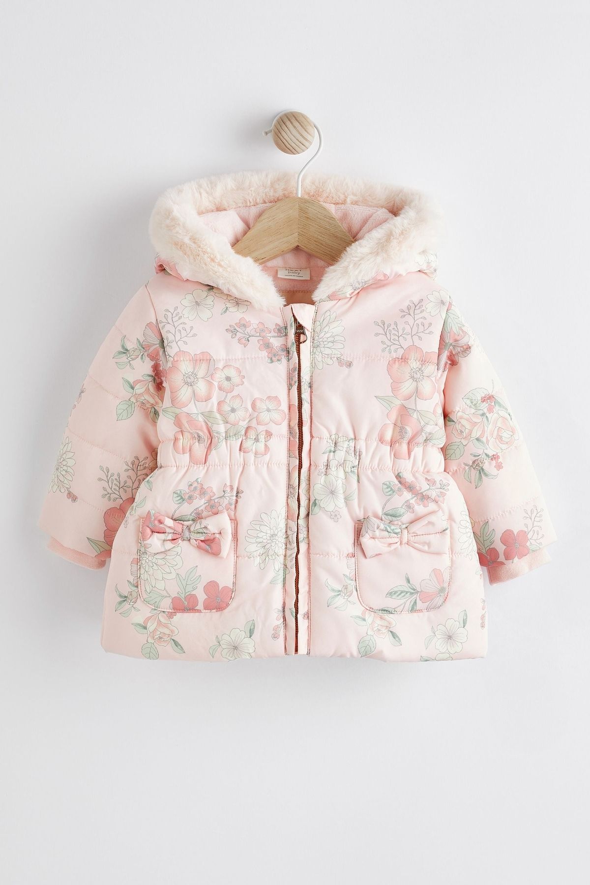 Next Baby Winter Jacket Pink Trendyol