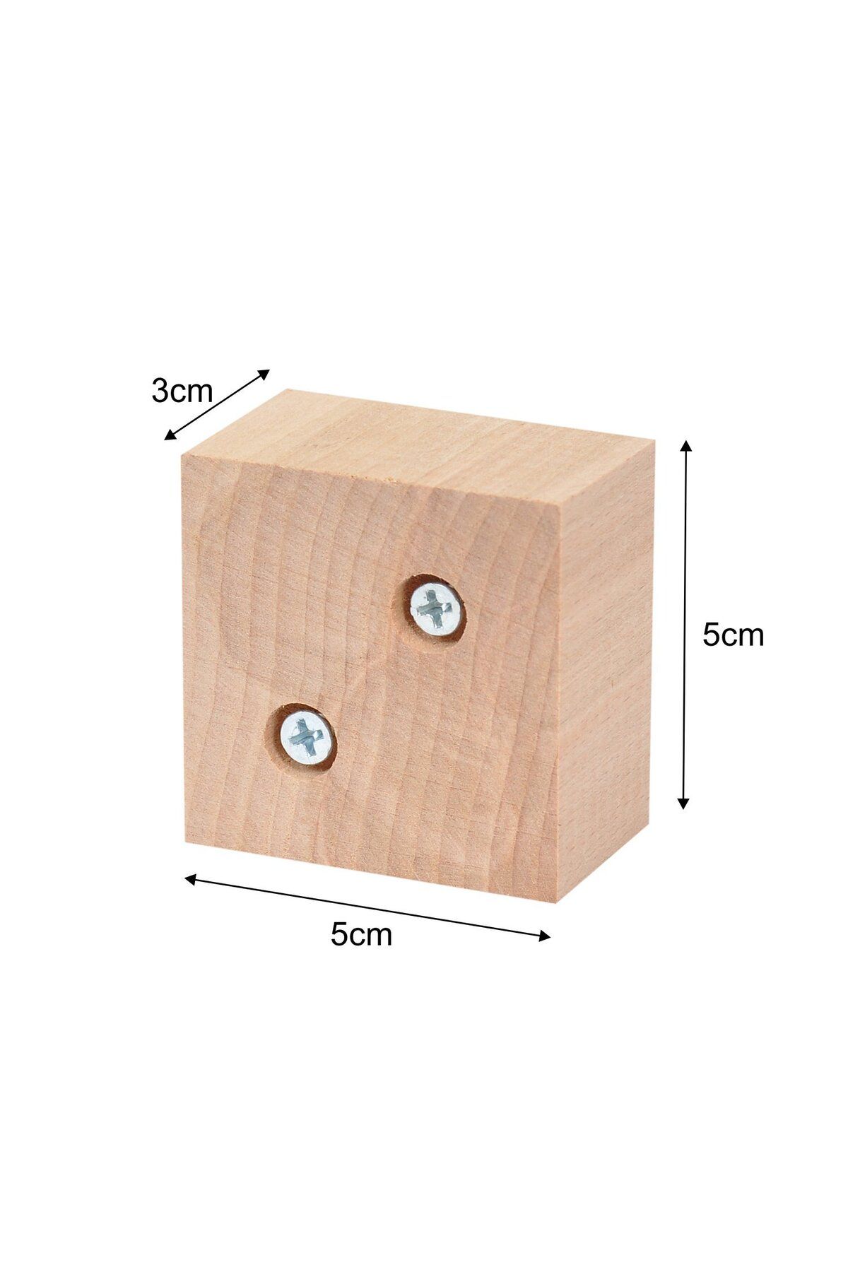Ayak Yükseltici Ağaç Takoz Masa Sandalye Koltuk Sehba Kanepe Boy 3 cm En 5x5 cm Boyasız