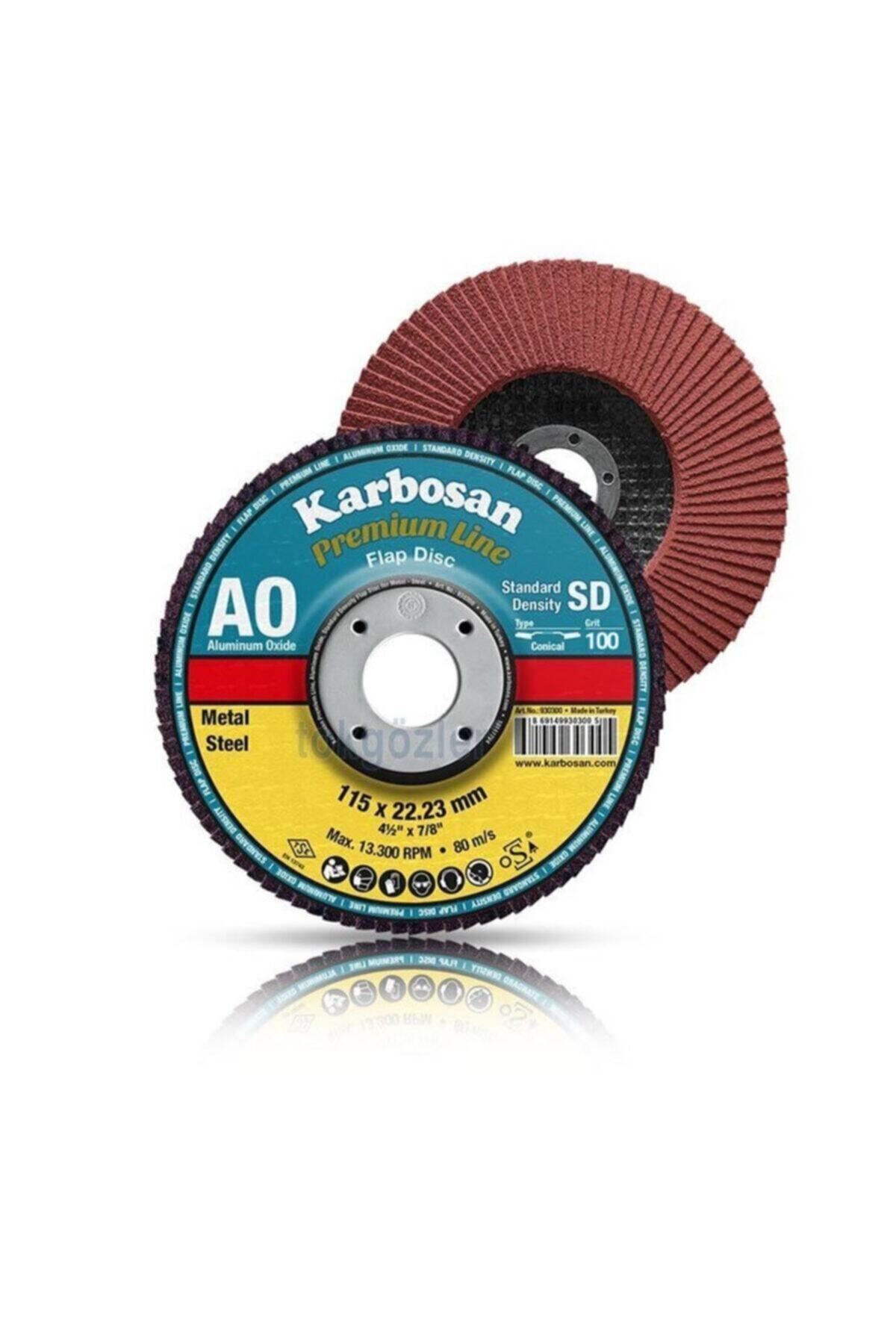 KARBOSAN 115x22.23 Premium Line A0 Sd Flap Disk Zımpara 40 Kum