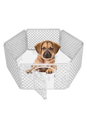 Keypet Plastik Köpek Çiti 90 x 60 cm (6 Panel)