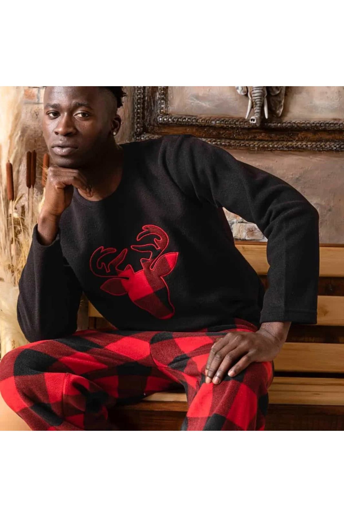 Fleece pajama set sale