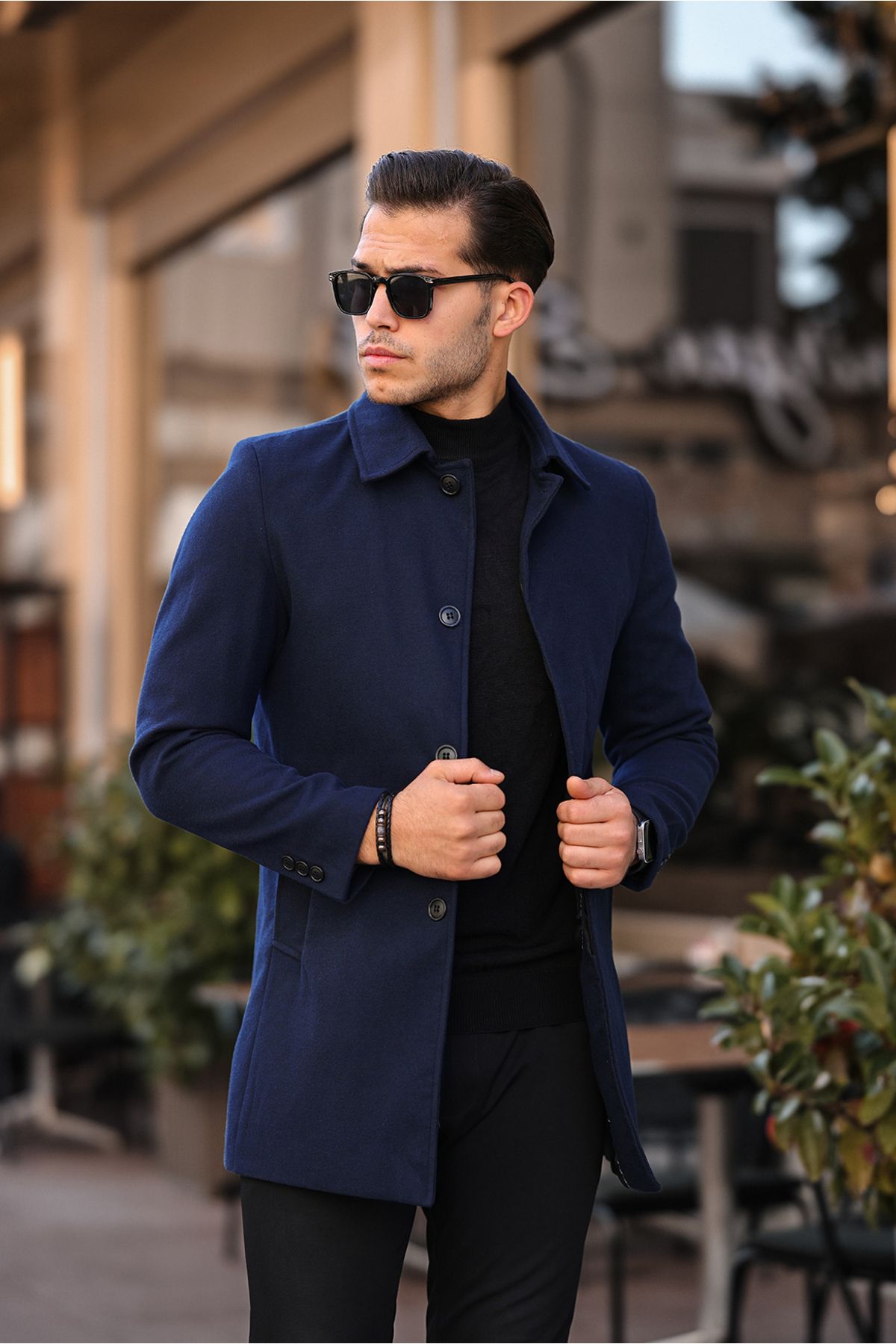 Mens slim clearance fit coat