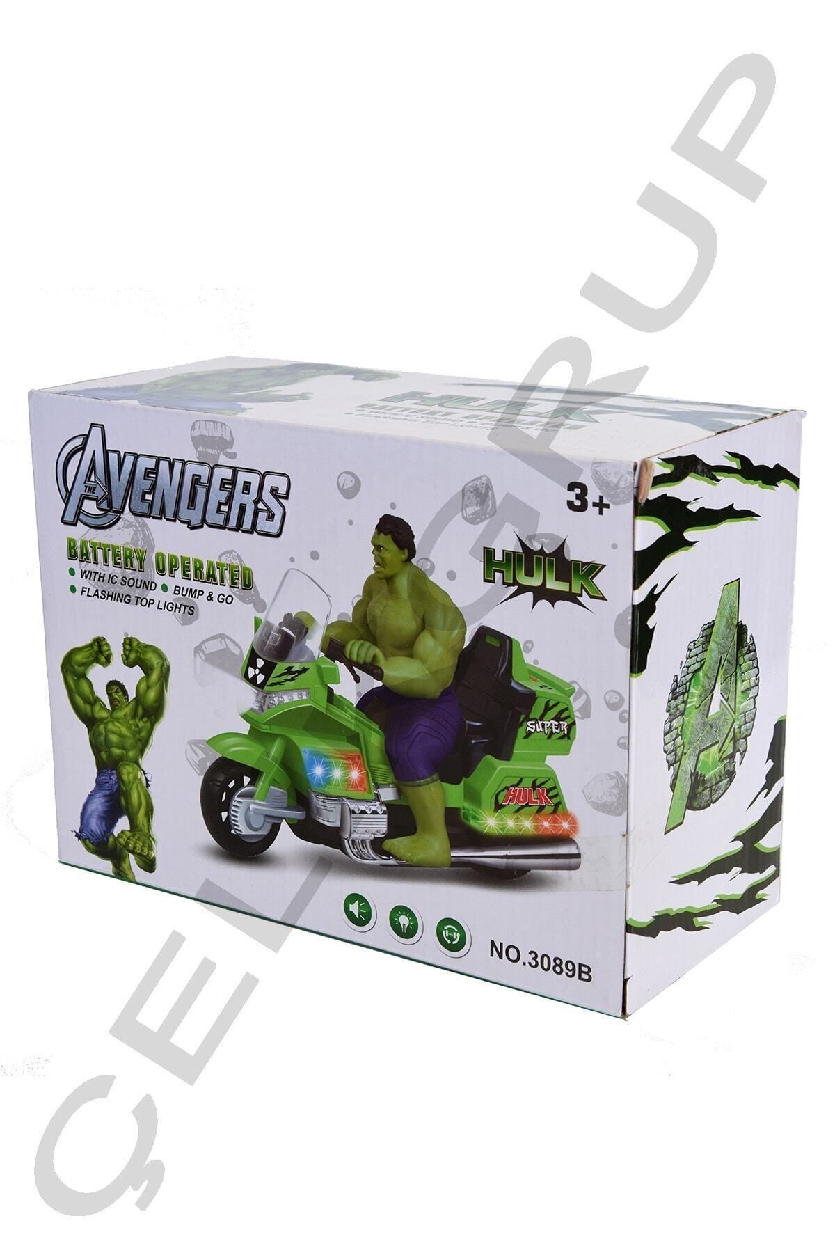 scntoys Motorcycle Hulk Light Sound Movable TOY HULK FIGURE