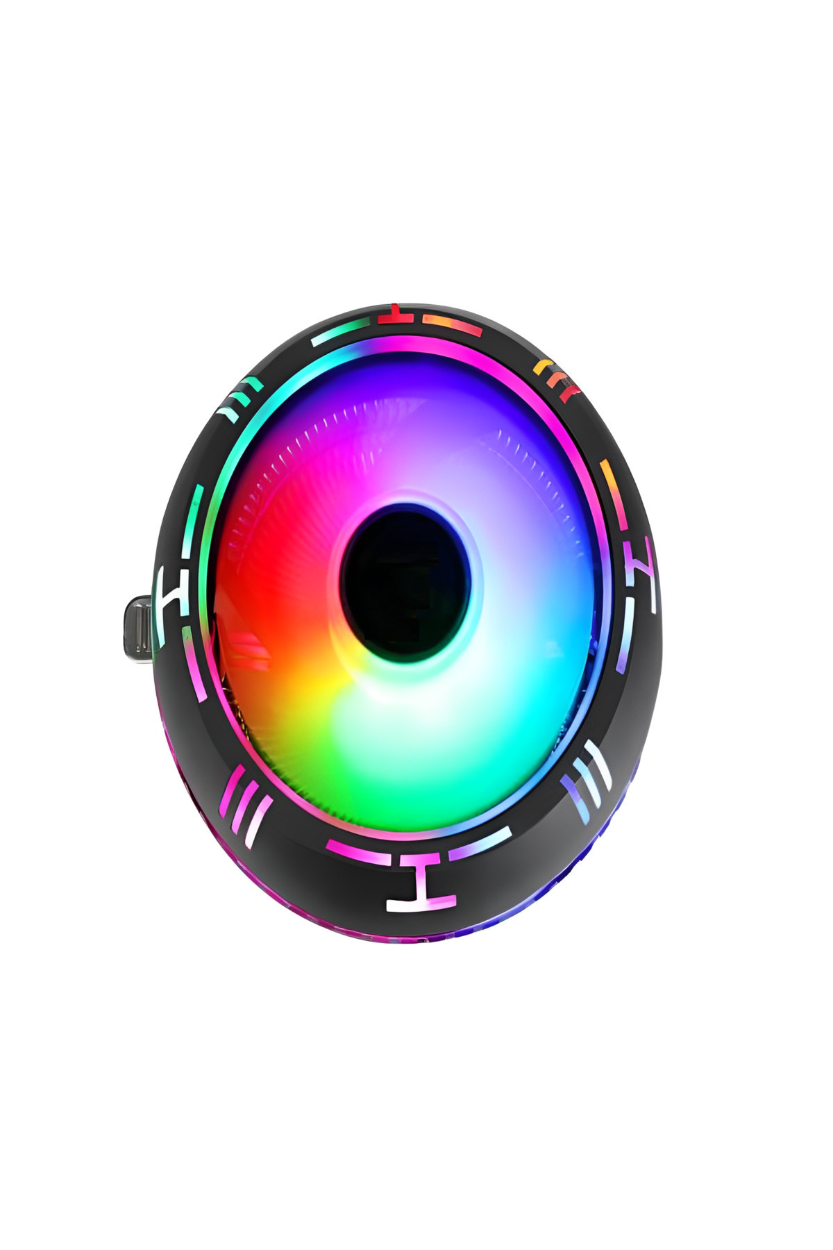 Rainbow Ufo İşlemci Fanı Intel AMD Uyumlu 3 PIN Hidrolik CPU RGB Fan 3