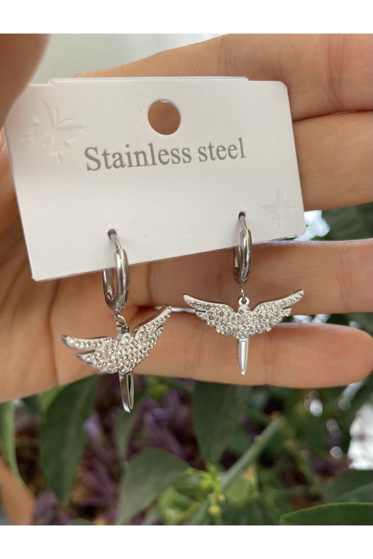 Stainless steel drop earrings cheap