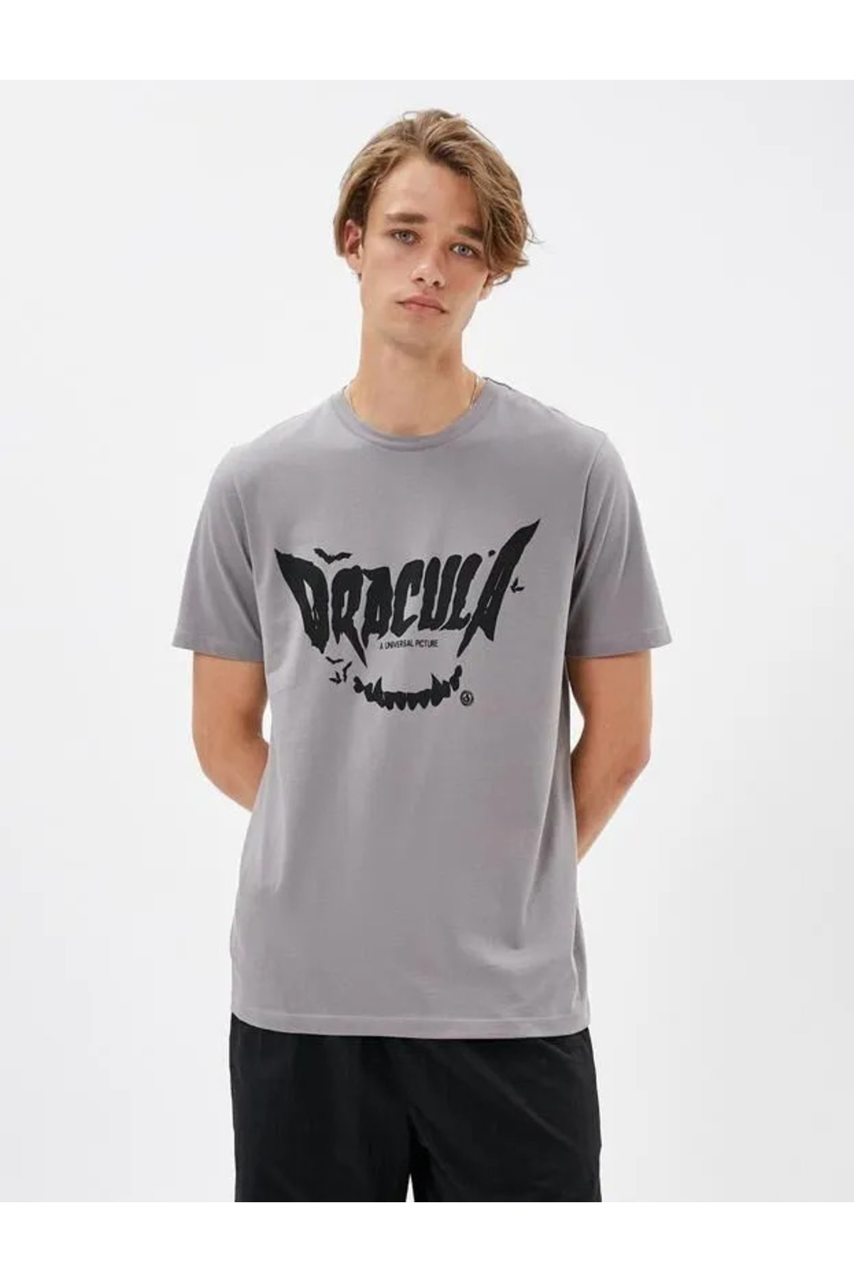 تیشرت مردانه خاکستری کوتون | 3SAM11063HK اورجینال - تصویر 5