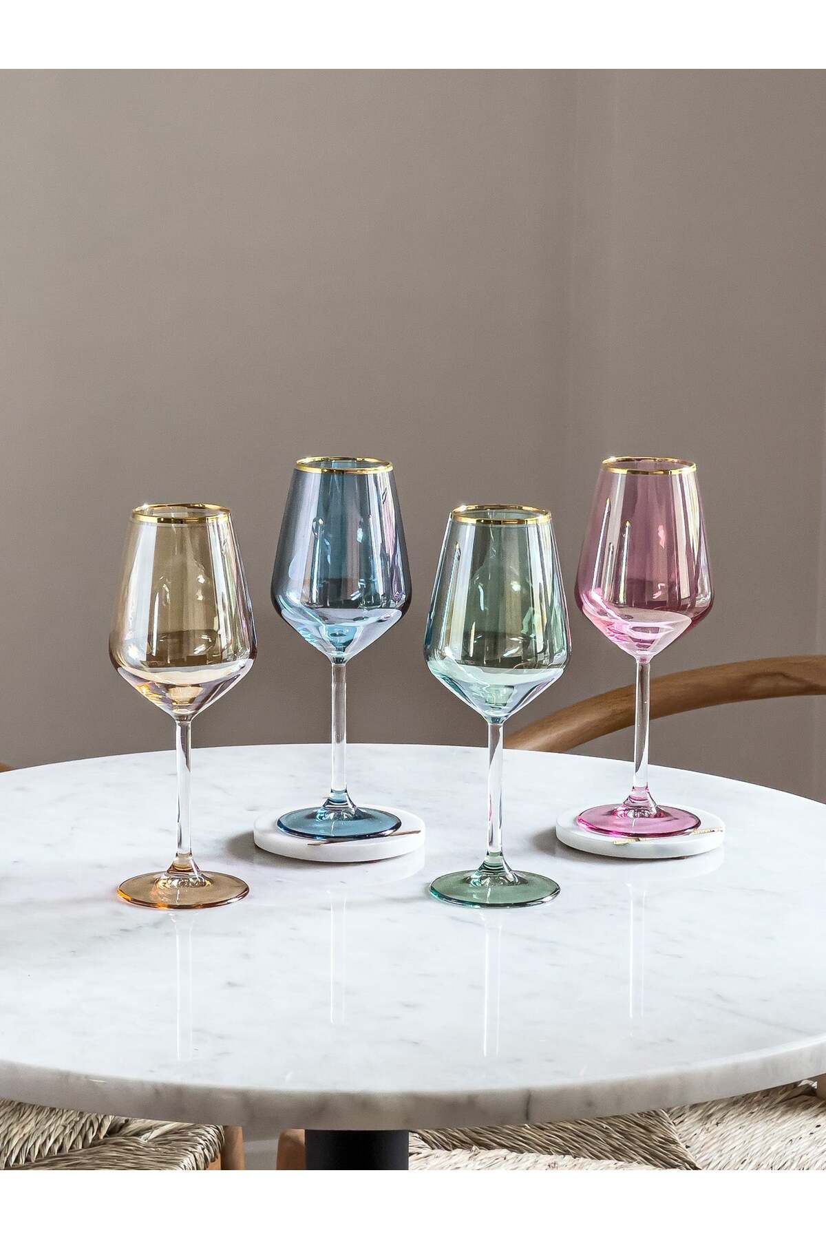 P H Panay r Home Pasabahce 6 Colors Hand Decorated Glass Water