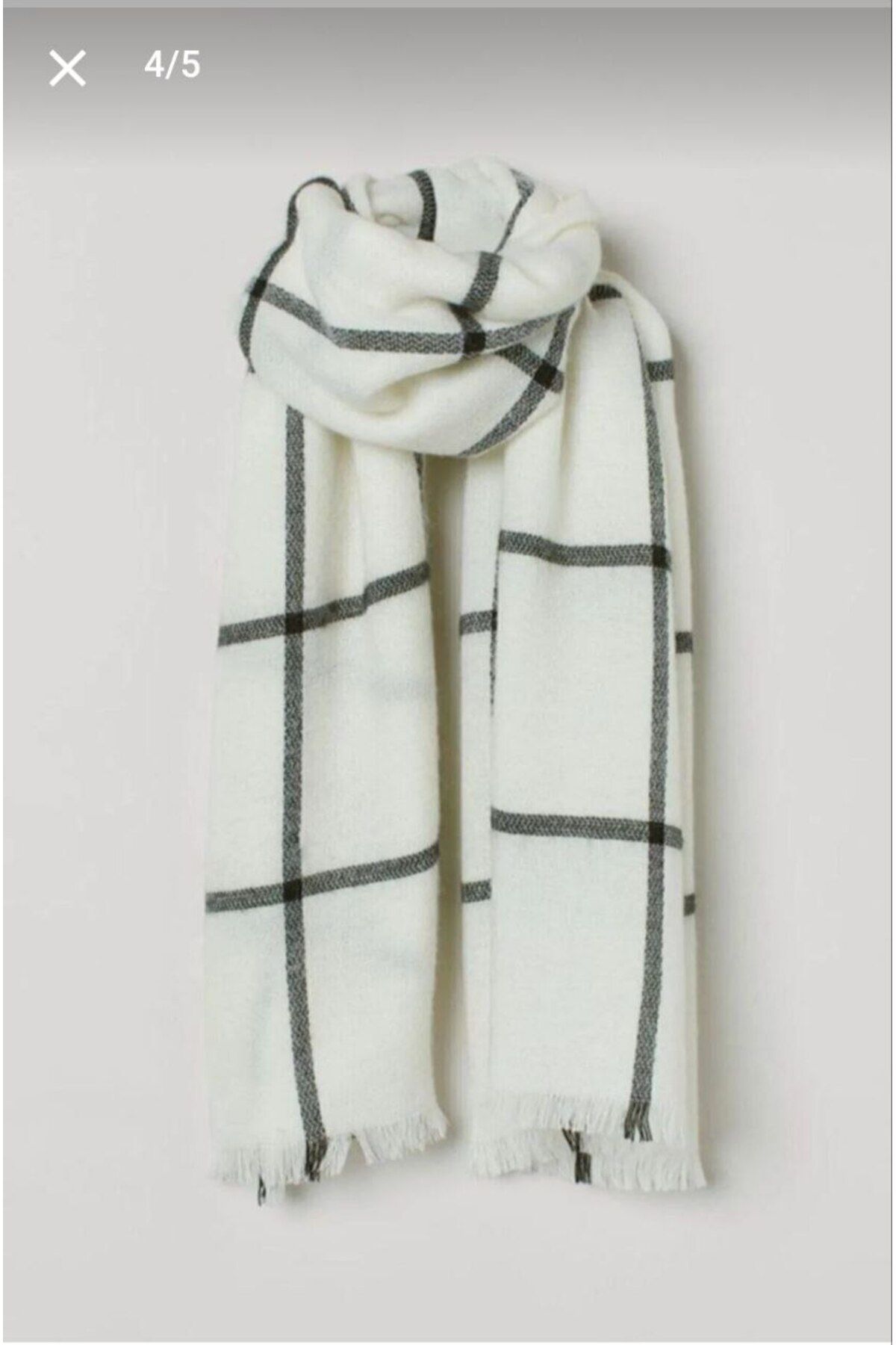 Gray and white blanket scarf best sale