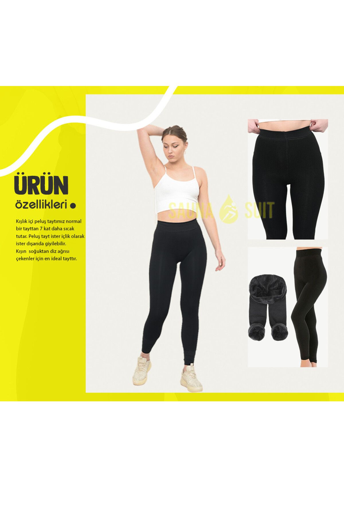 SAUNA SUIT-Unisex Plush Tights, Combining, Durable, Winter, Warm, Suitable for Daily Use 3