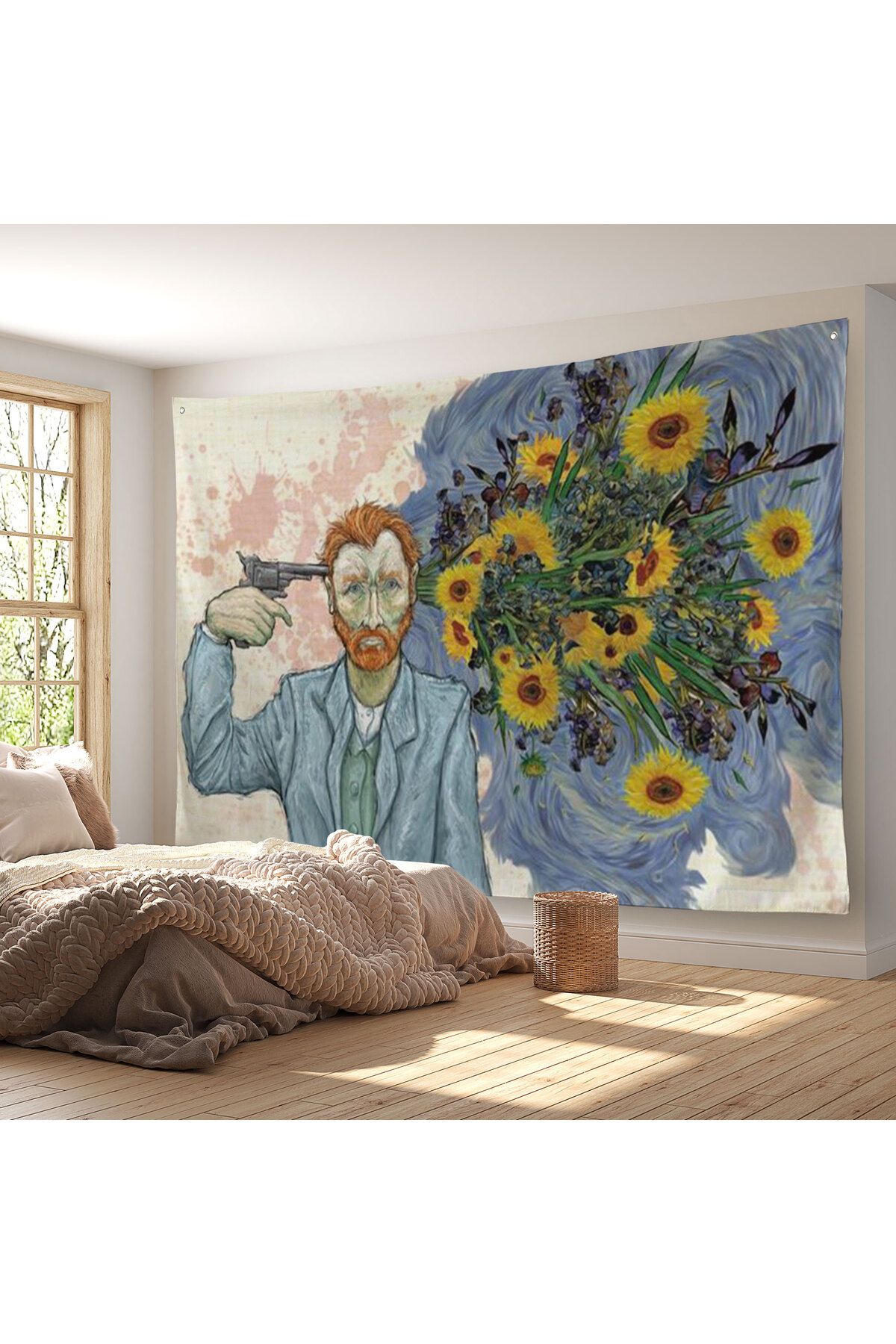 Harita Sepeti-Vincent van Gogh Surreal Suicide Wall Cover-Carpet-6659 7