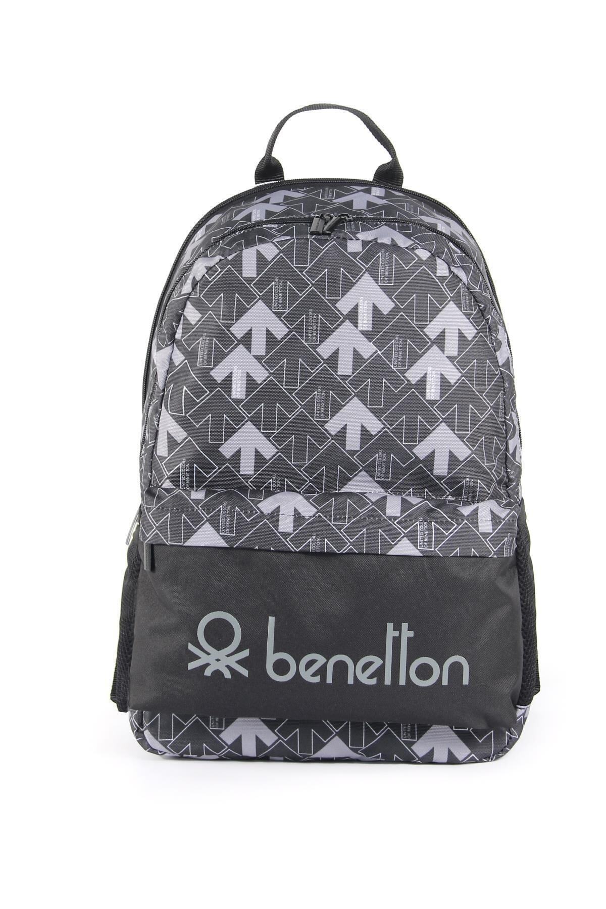 یونایتد کالرز آو بنتون کوله پشتی مدرسه ابتدایی دو قسمتی مشکی خاکستری ۳۷۳۸