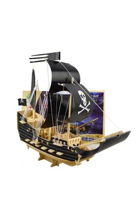 BAMTEBİ 3d Ahşap Korsan Gemisi Maketi 129 Parça 5 Plaka Karayip Korsanı