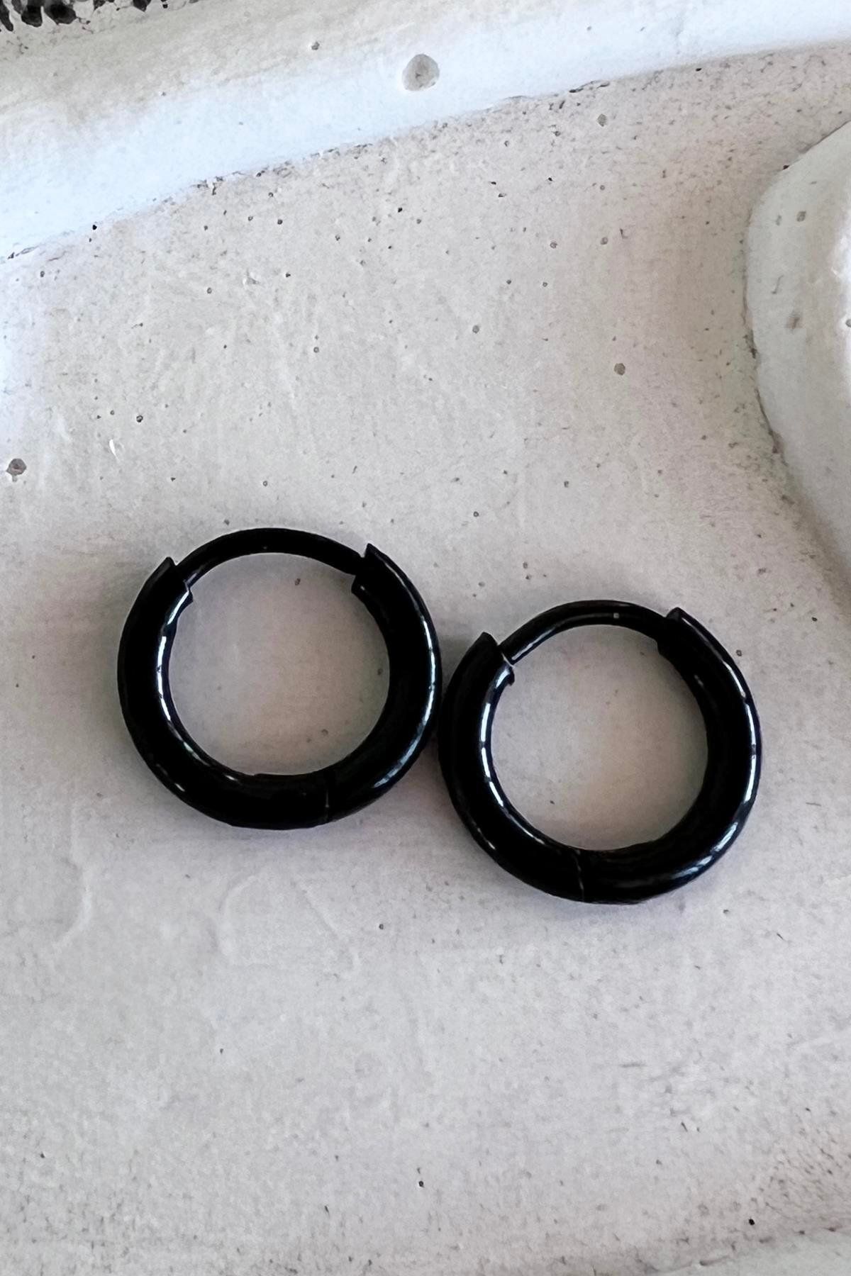 Black plastic best sale earrings