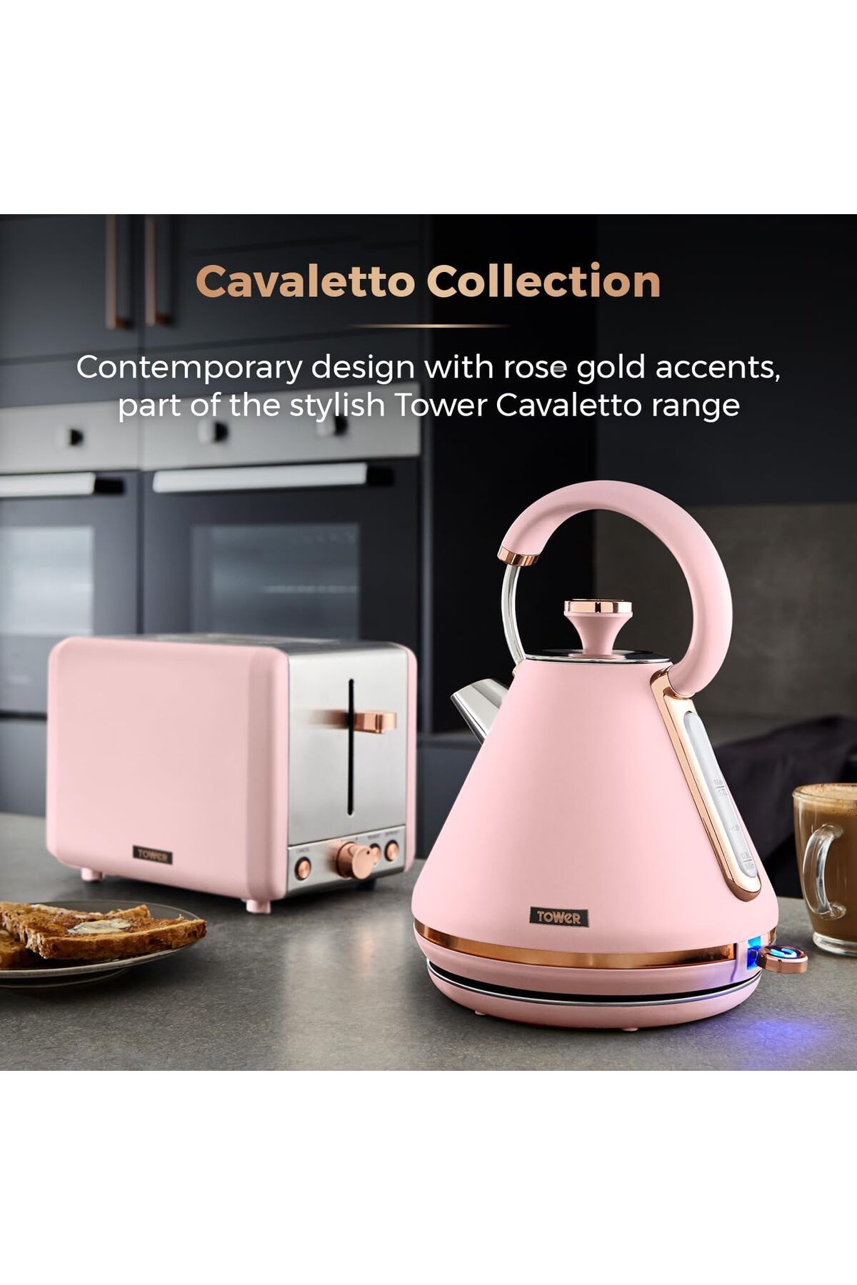 Tower 3000 W Cavaletto Pyramid Kettle Fast Boiling Removable Filter 1.7 Liter Trendyol