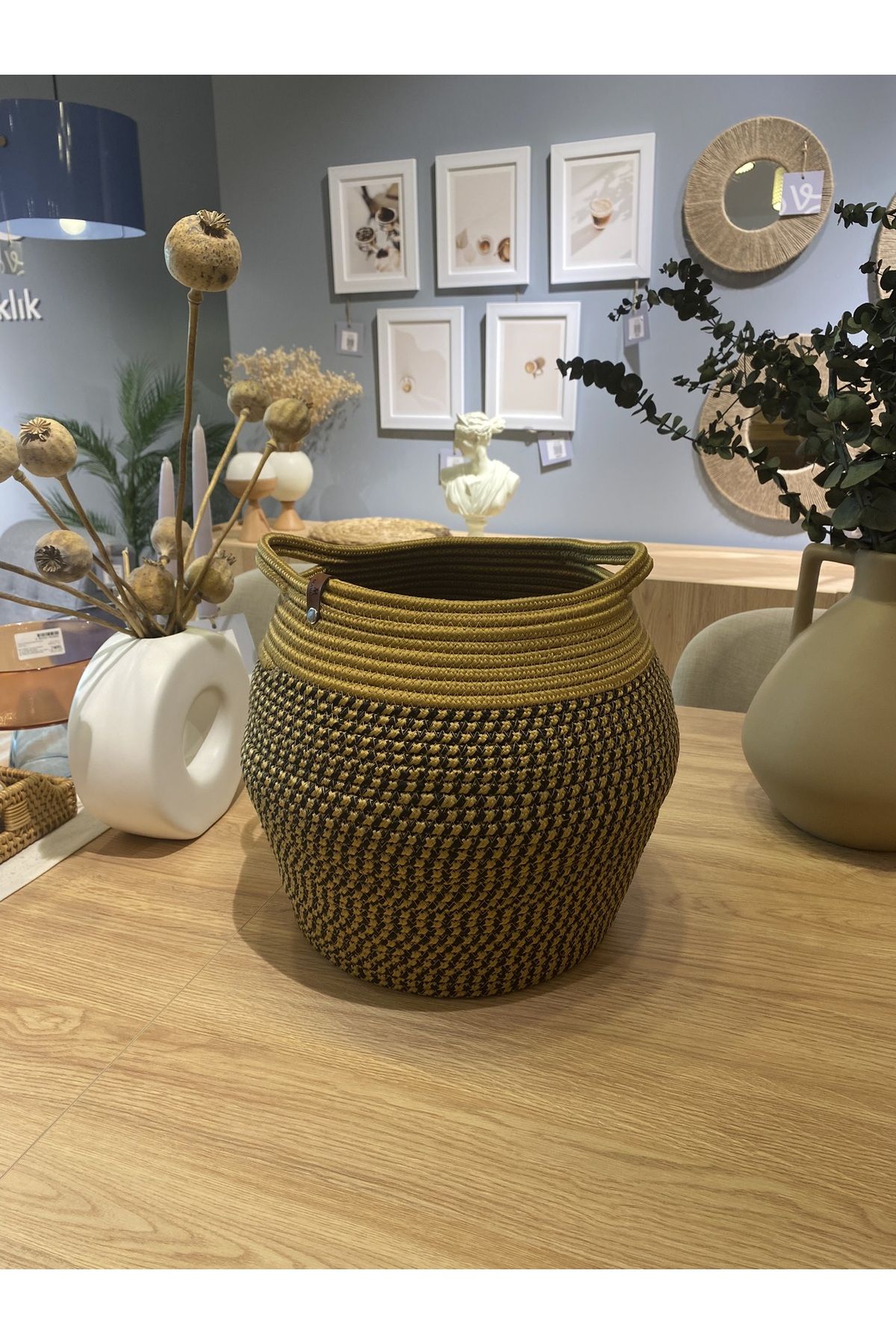 MaVaux-حقيبة زخرفية من الجوت من Orpheus Wicker Look - سلة متعددة الأغراض 5