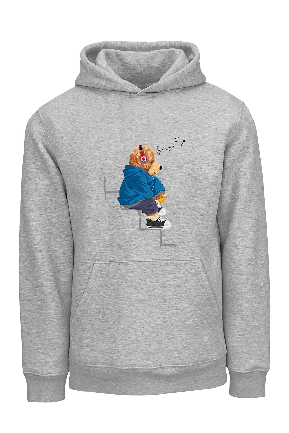 ADA BEBEK ÇOCUK Hanorac Pentru Copii, Unisex, Supradimensionat, Cu Imprimeu Ursuleț Unisex - 5–6 years