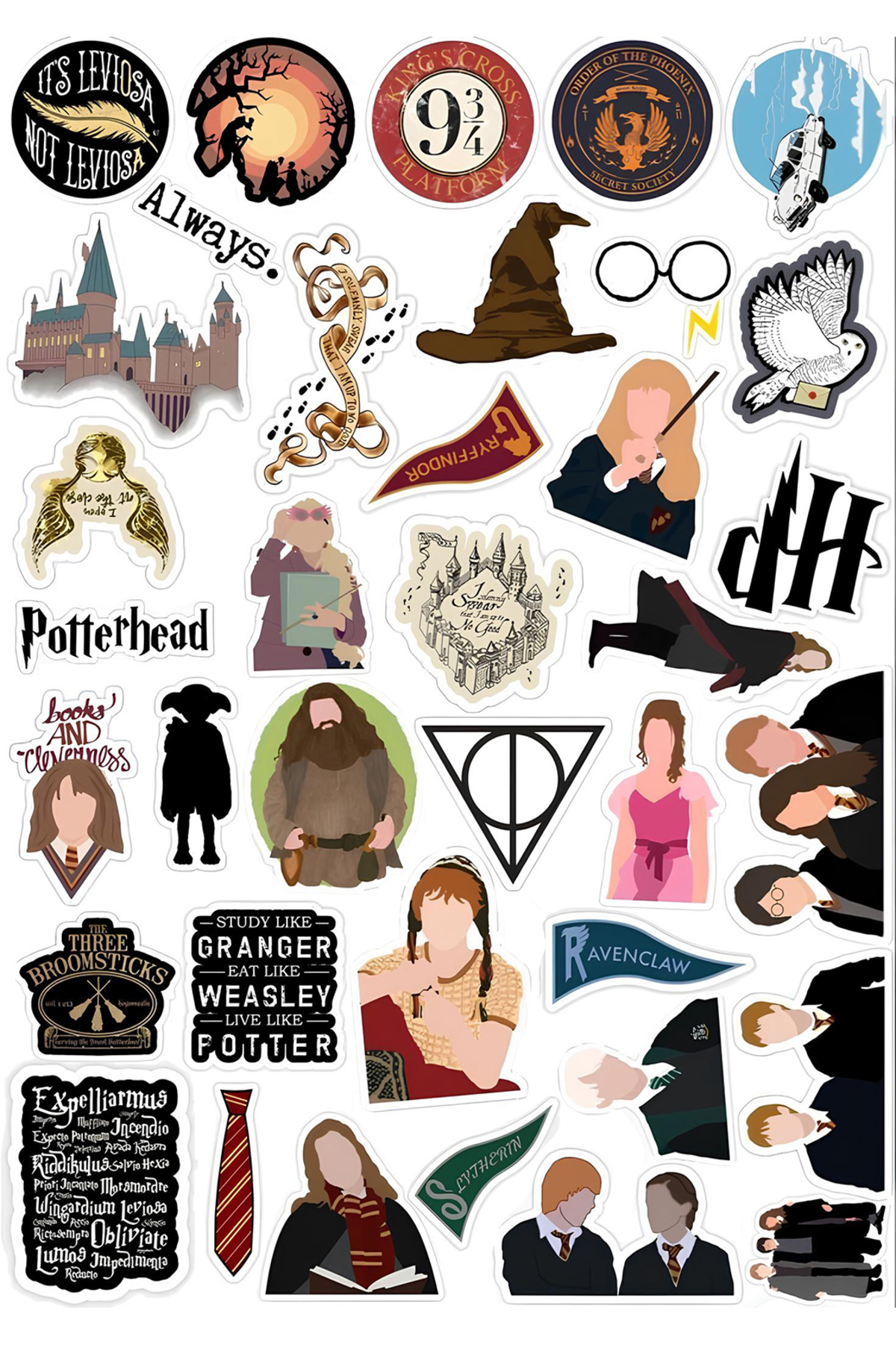 BK Design Harry Potter Sticker Telefon Laptop Notebook Tablet Defter