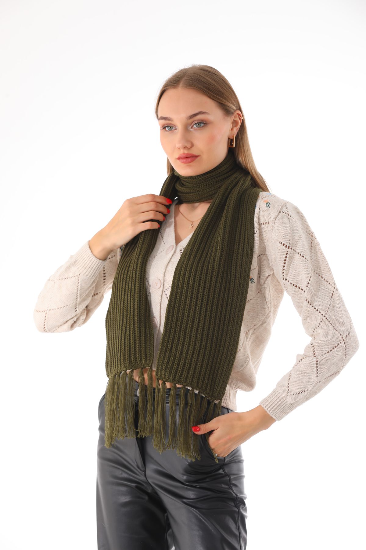 Khaki shop scarf womens