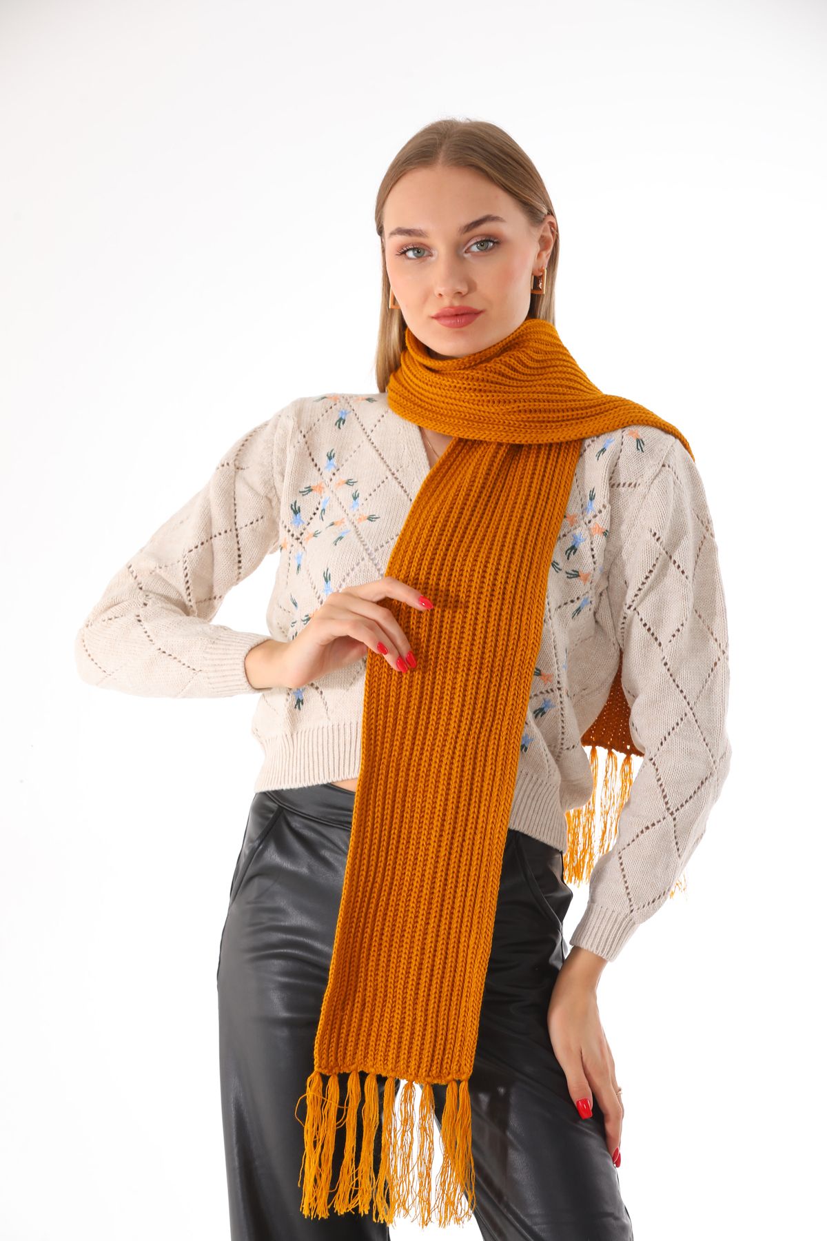 Womens clearance mustard scarf