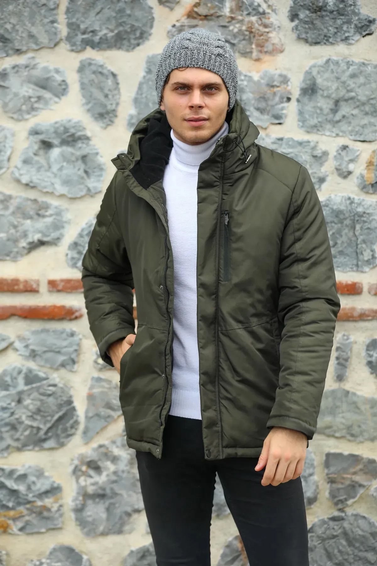 Mens sale khaki parka