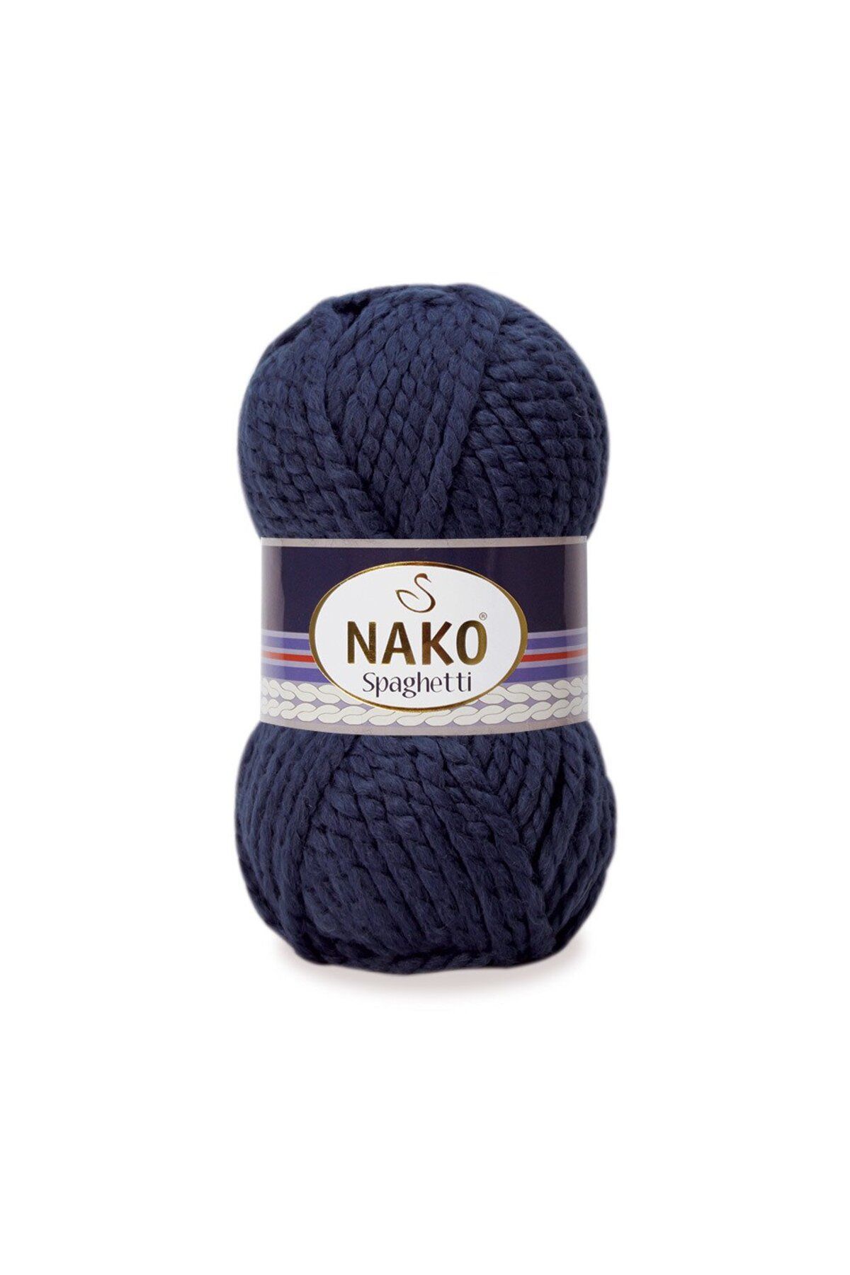 Nako Spaghetti 25 Wool Hand Knitting Yarn Navy Blue 3088