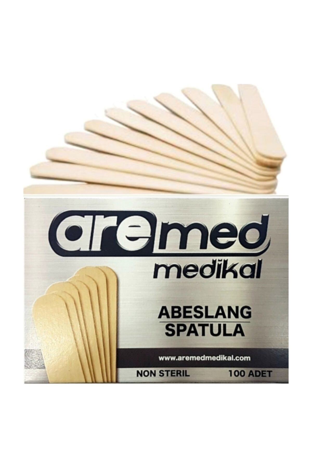 AREMED Spatula Ahşap Dil Basacağı Dil Çubuğu - Ağda Spatulası 100'lü