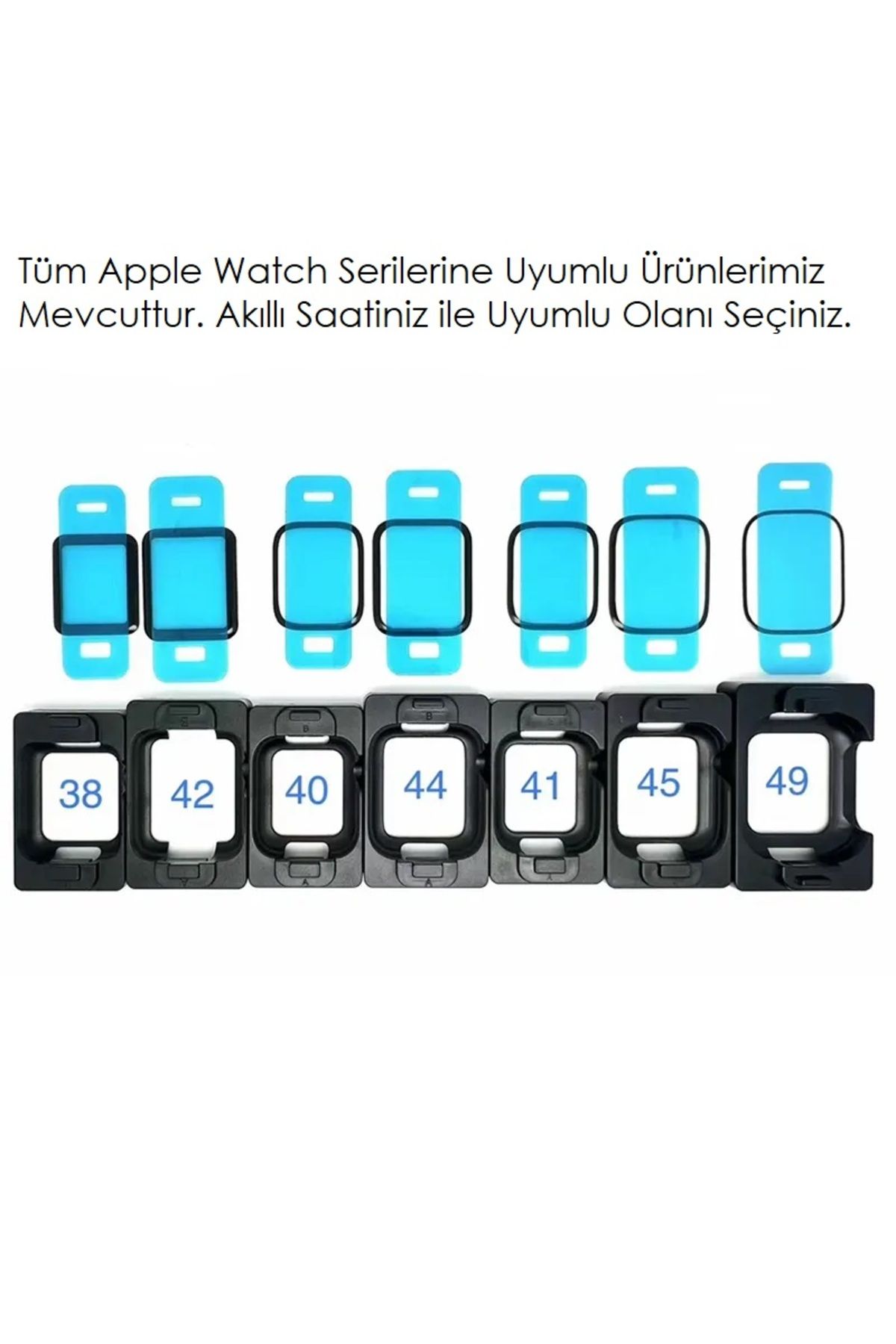 Miscase-Easy Installation Fully Covering Screen Protector with Automatic Alignment Compatible with Apple Watch 40mm 7
