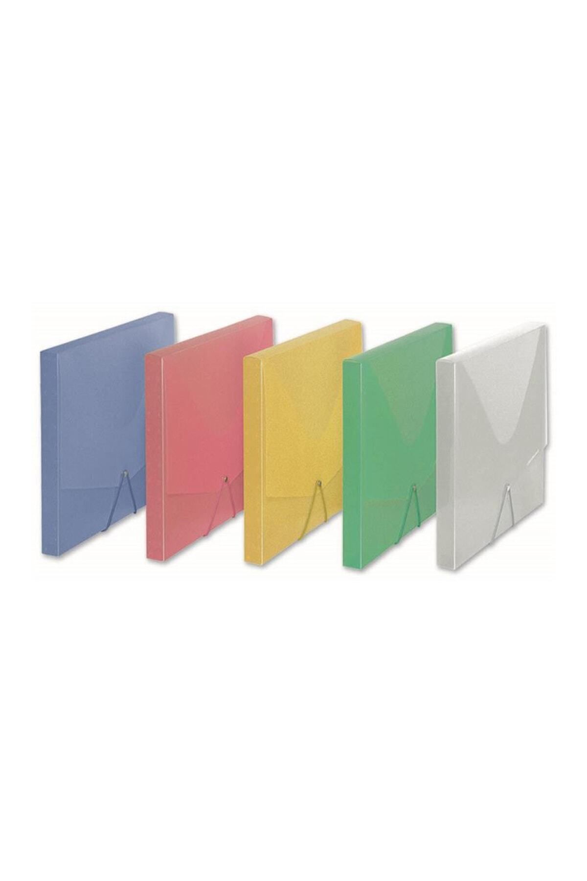 Comix-Elastic Box File Transparent Colors A4 A1260 1