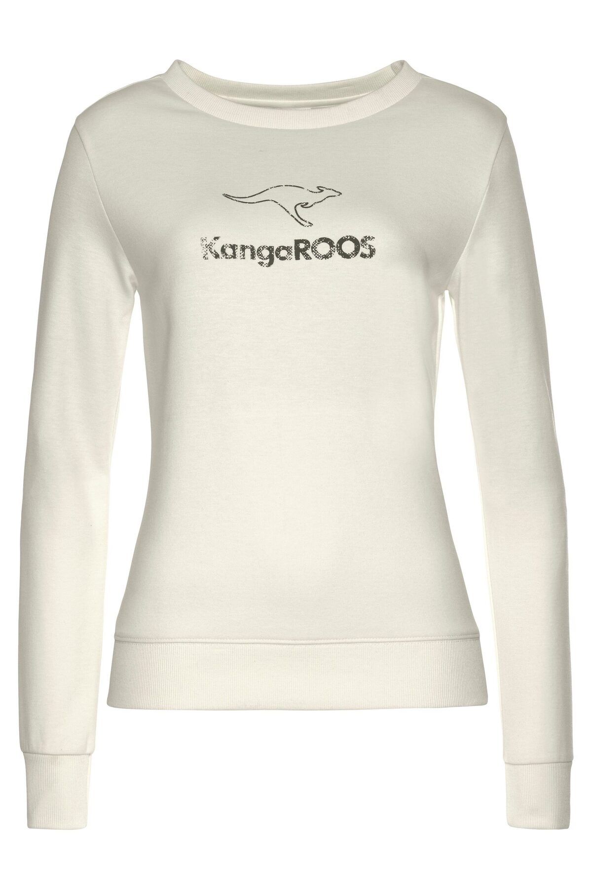 Kangaroos Sweatshirt - Weiß - Trendyol - Regular Fit