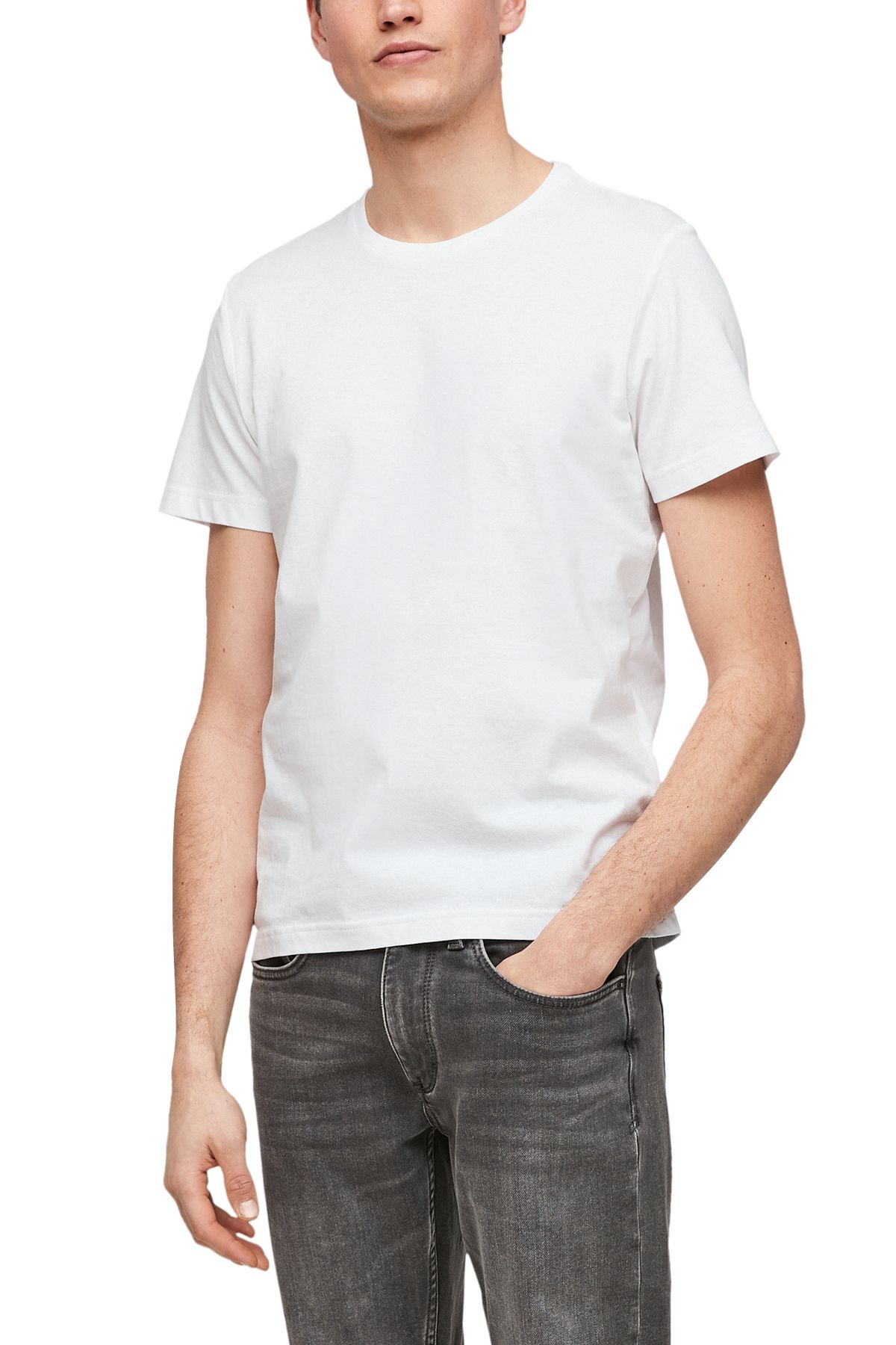 White Regular T-Shirt - - Trendyol - s.Oliver fit