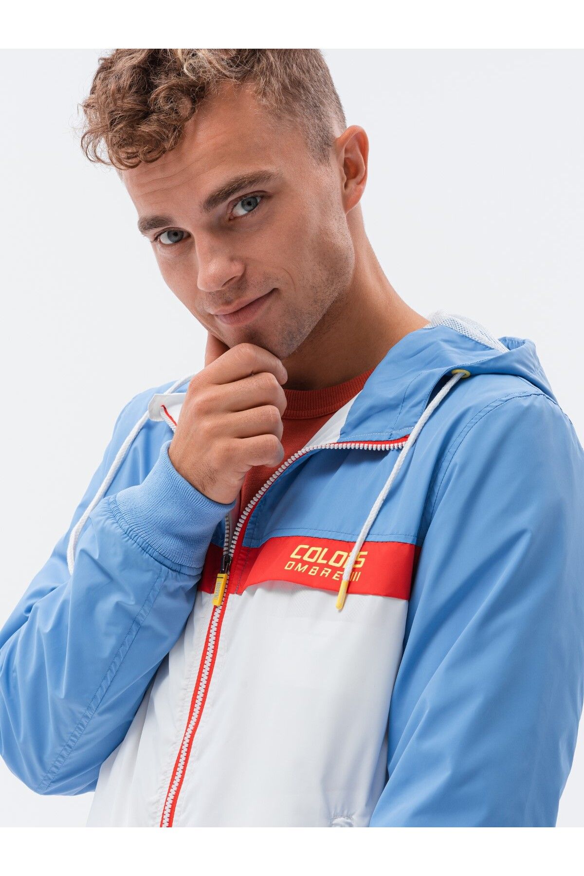 OMBRE-Herren Overgangsjacke C438 - Béžová/Ecru barva 3