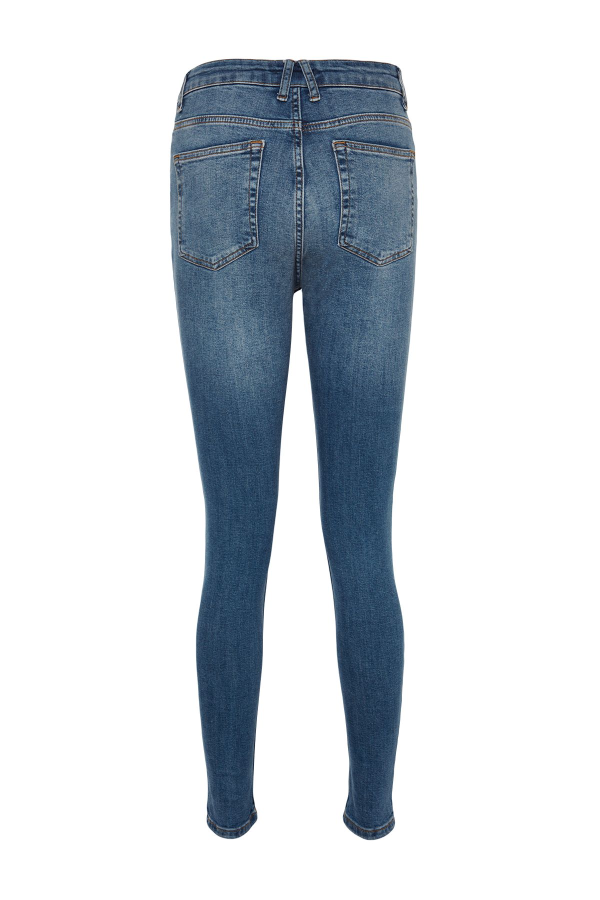 Trendyol Collection-Modré úzké džíny s normálním pasem TWOAW24JE00067 8